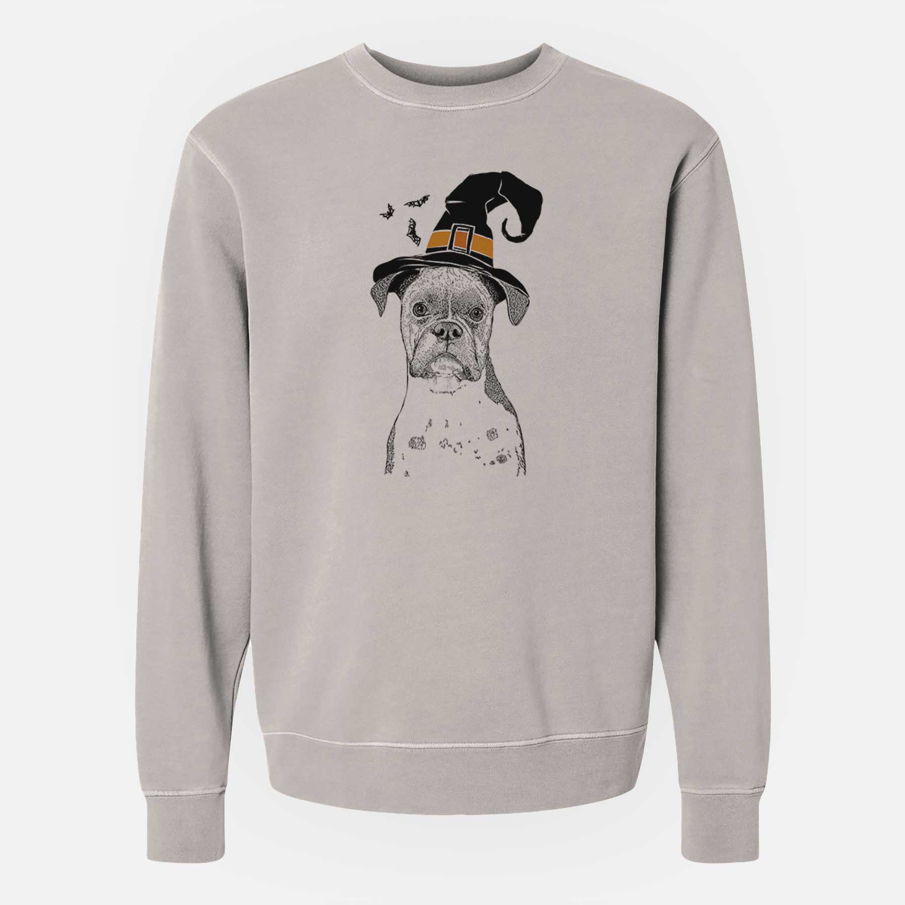 Witch Daisy the Boxer - Unisex Pigment Dyed Crew Sweatshirt