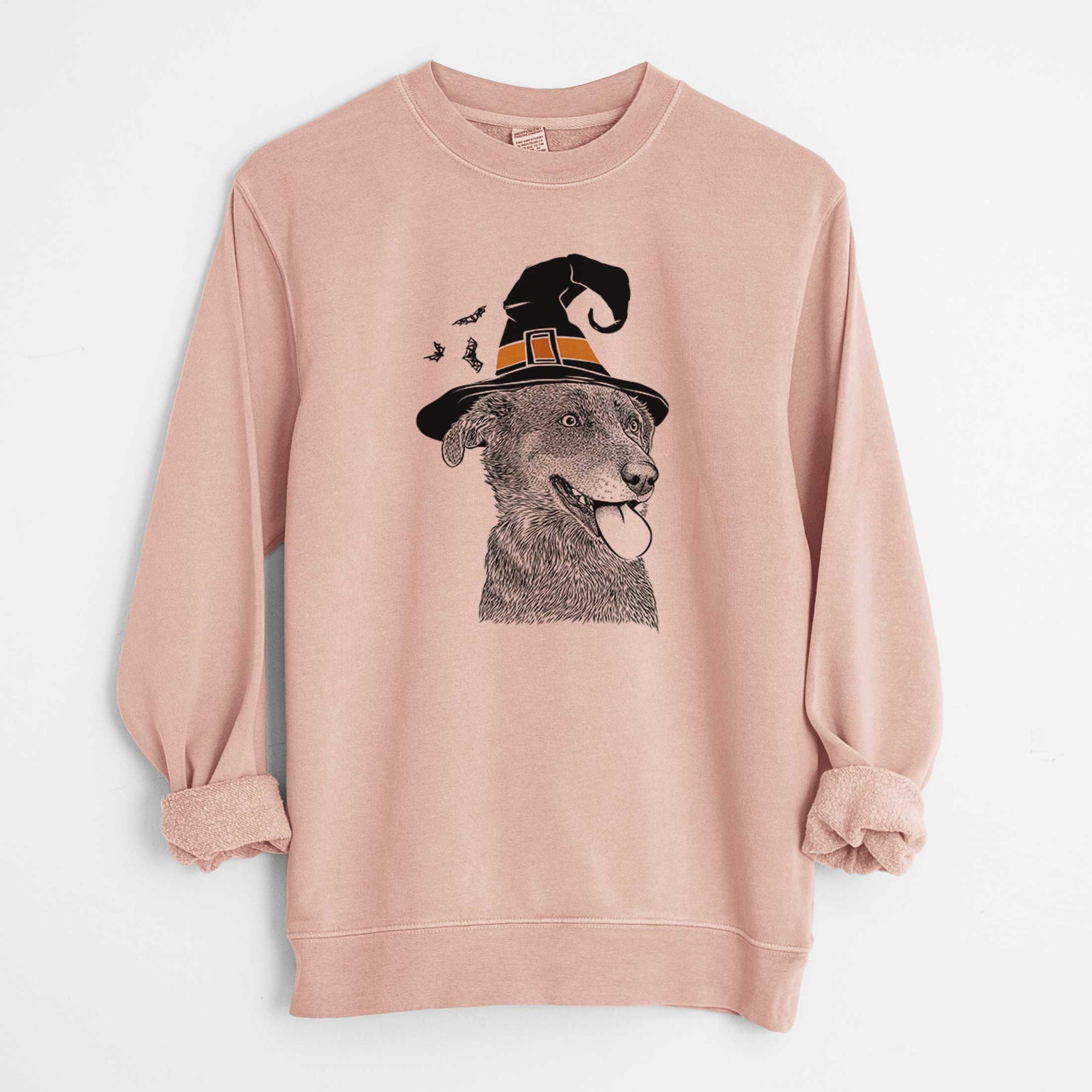 Witch Daisy the Australian Shepherd Mix - Unisex Pigment Dyed Crew Sweatshirt