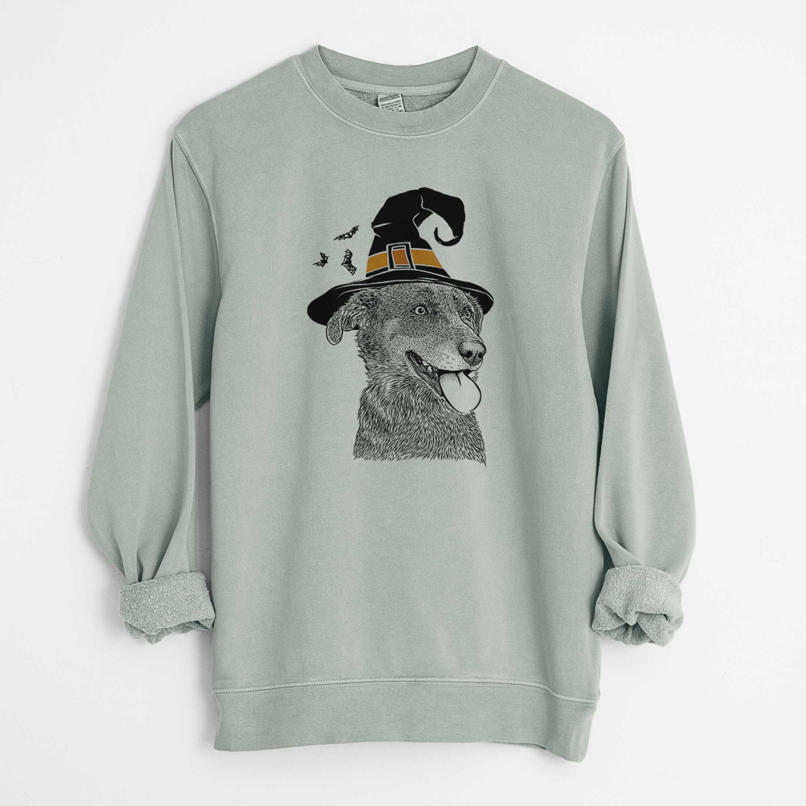 Witch Daisy the Australian Shepherd Mix - Unisex Pigment Dyed Crew Sweatshirt