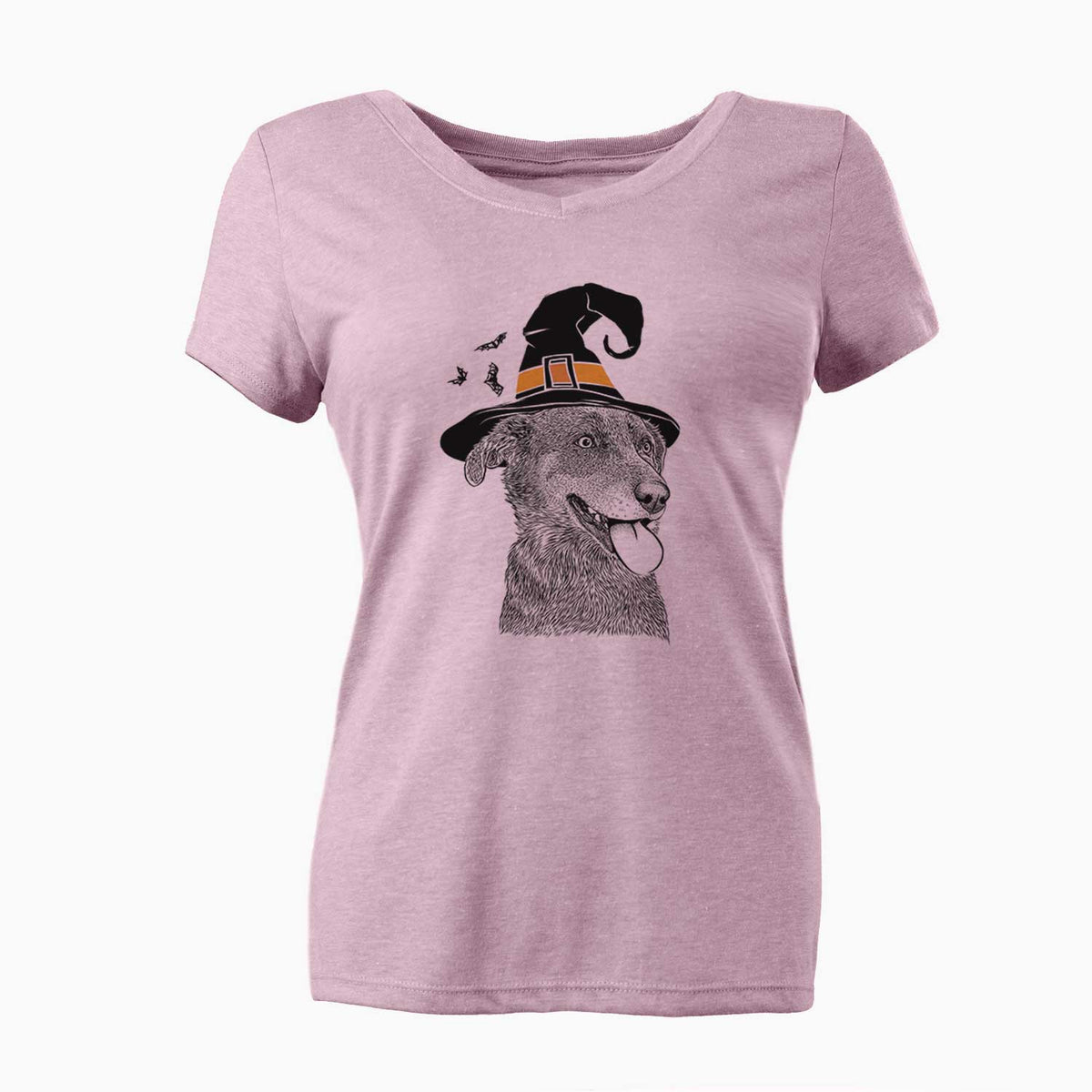 Witch Daisy the Australian Shepherd Mix - Women's V-neck Shirt