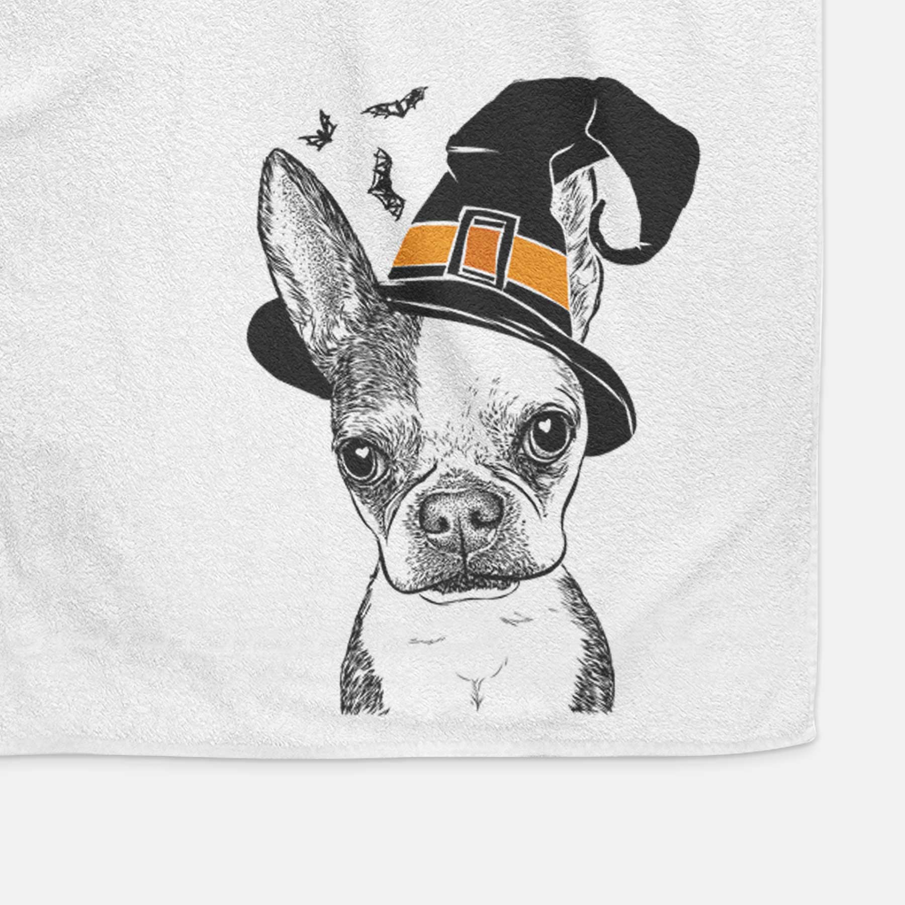 Daisy the Boston Terrier Decorative Hand Towel