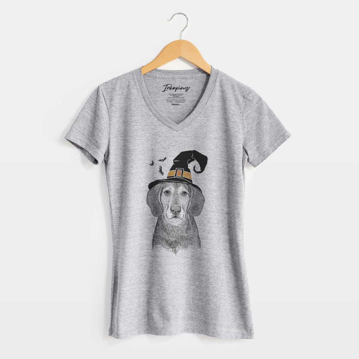 Witch Daisy the Hound Mix - Women's V-neck Shirt