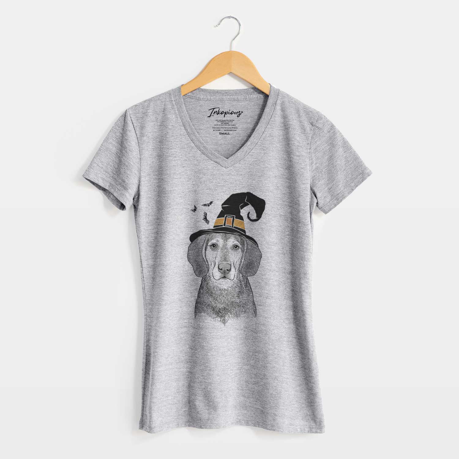 Witch Daisy the Hound Mix - Women's V-neck Shirt