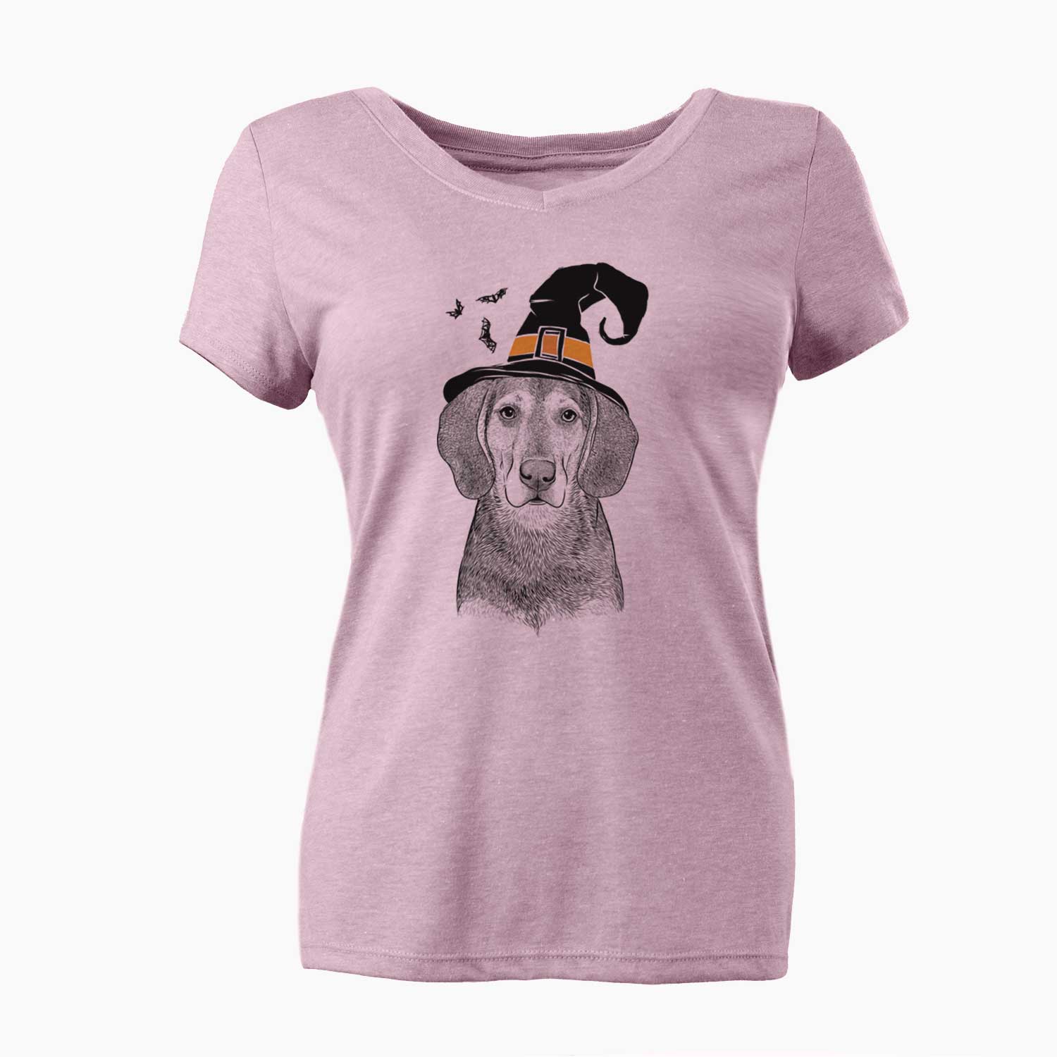 Witch Daisy the Hound Mix - Women's V-neck Shirt