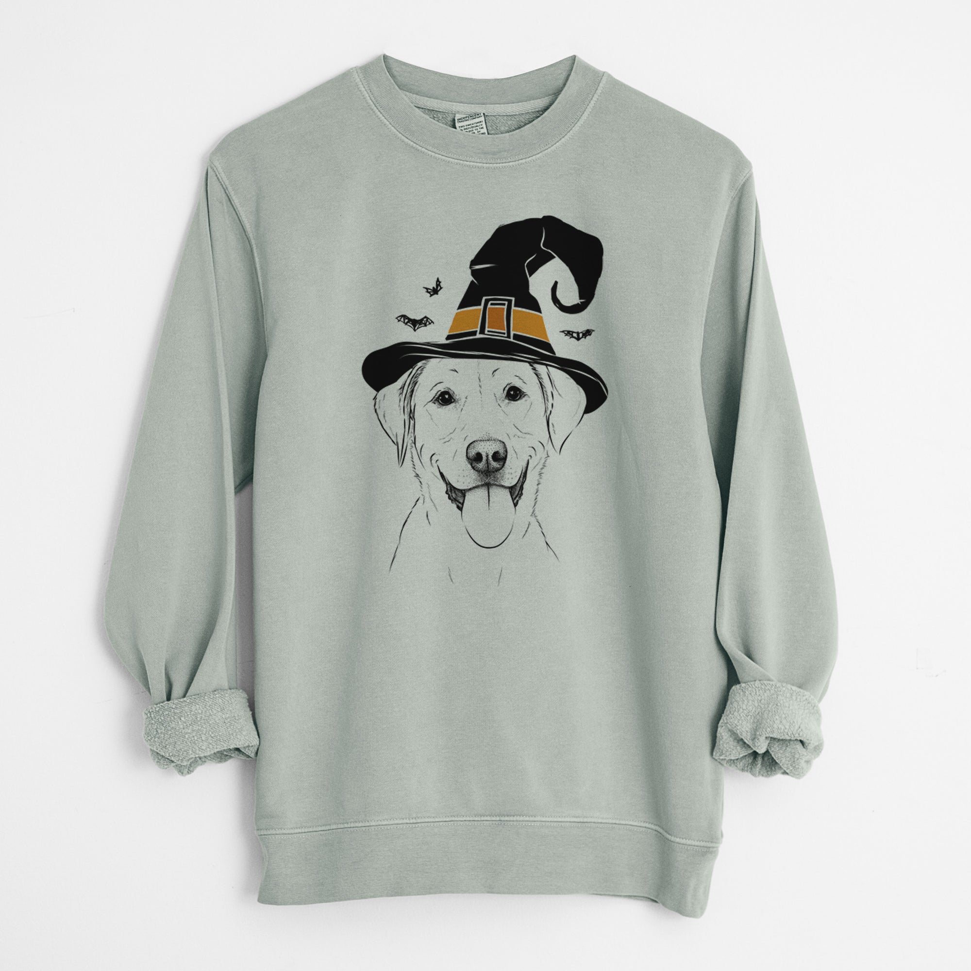 Witch Daisy the Labrador Retriever - Unisex Pigment Dyed Crew Sweatshirt