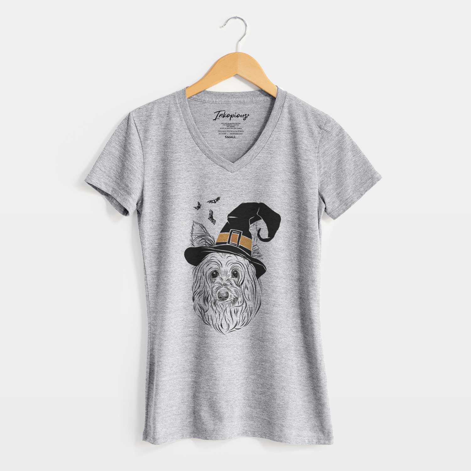Witch Daisy May the Silky Terrier - Women's V-neck Shirt