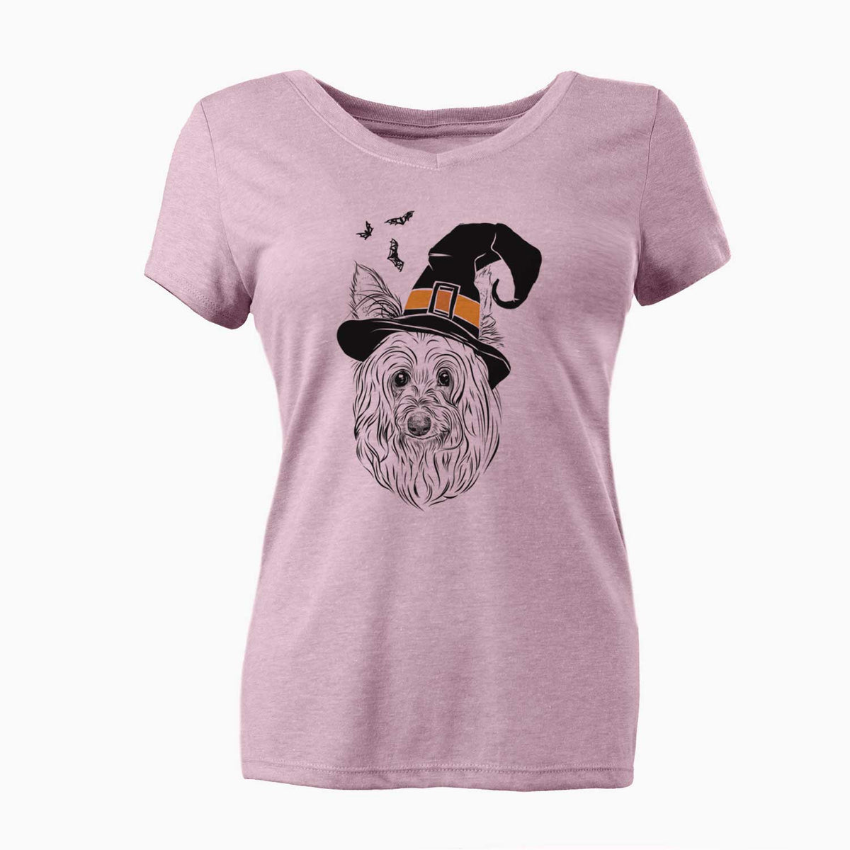 Witch Daisy May the Silky Terrier - Women's V-neck Shirt