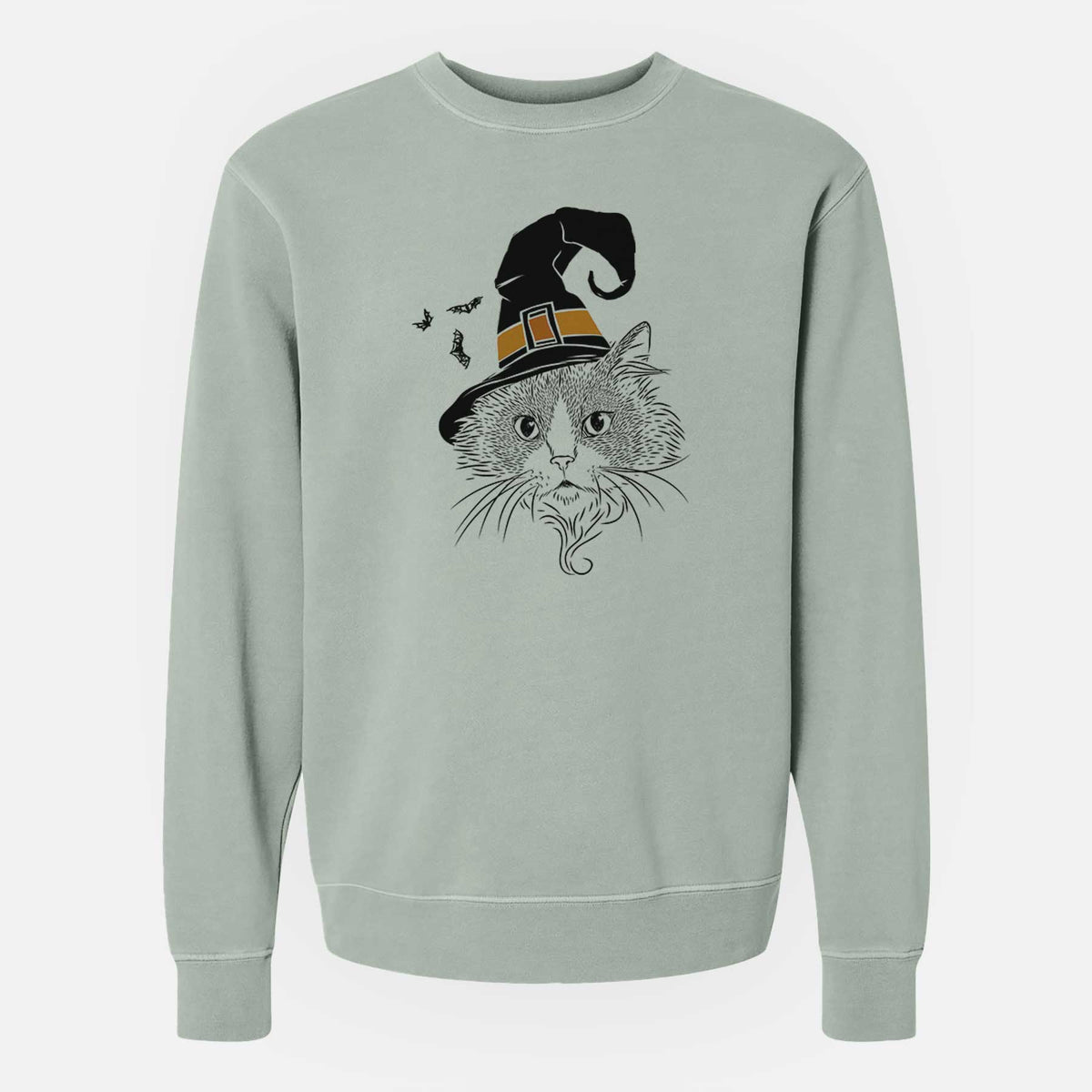 Witch Daniel the Ragdoll Cat - Unisex Pigment Dyed Crew Sweatshirt