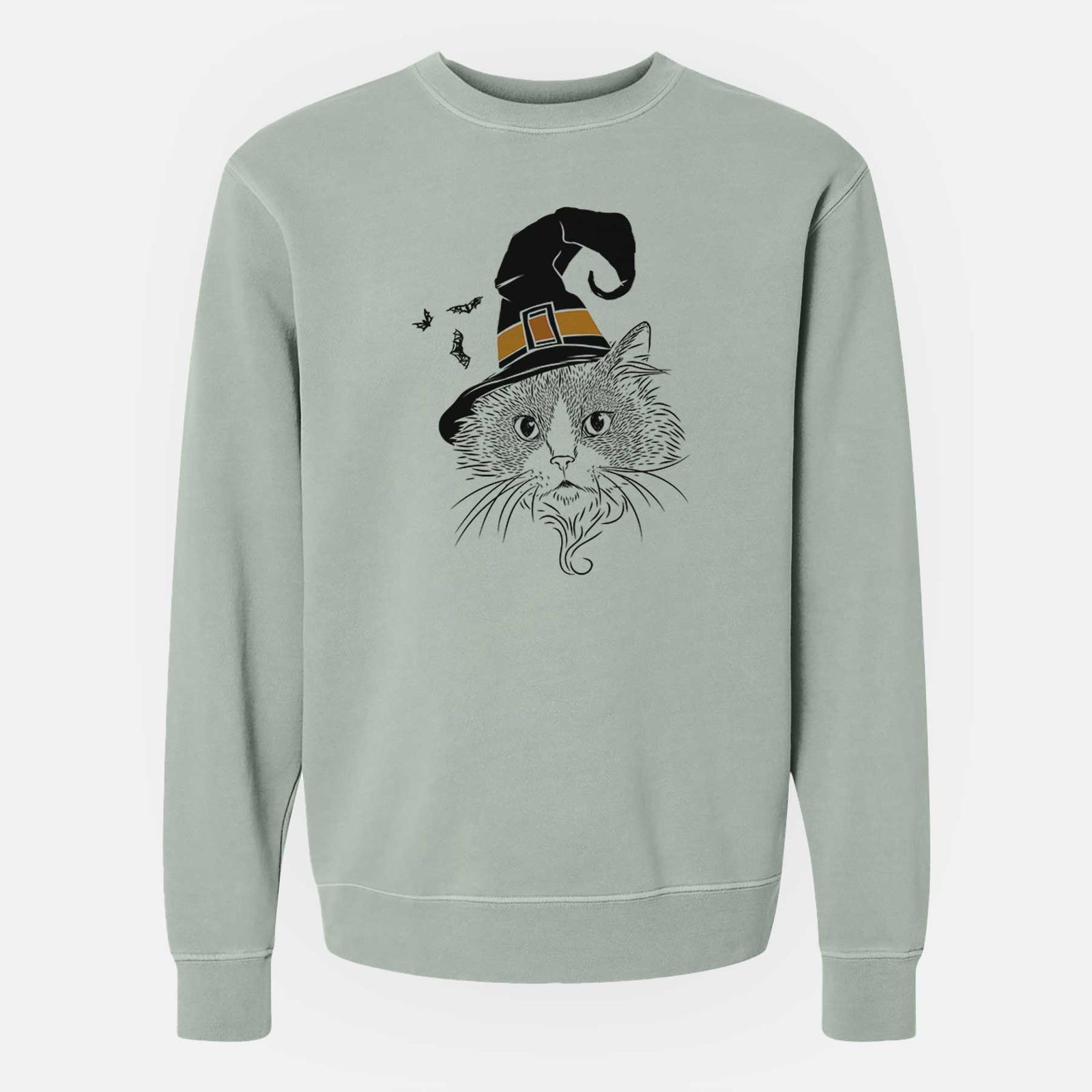 Witch Daniel the Ragdoll Cat - Unisex Pigment Dyed Crew Sweatshirt