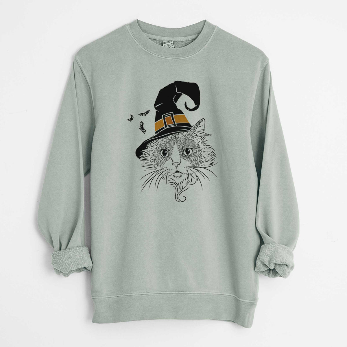 Witch Daniel the Ragdoll Cat - Unisex Pigment Dyed Crew Sweatshirt