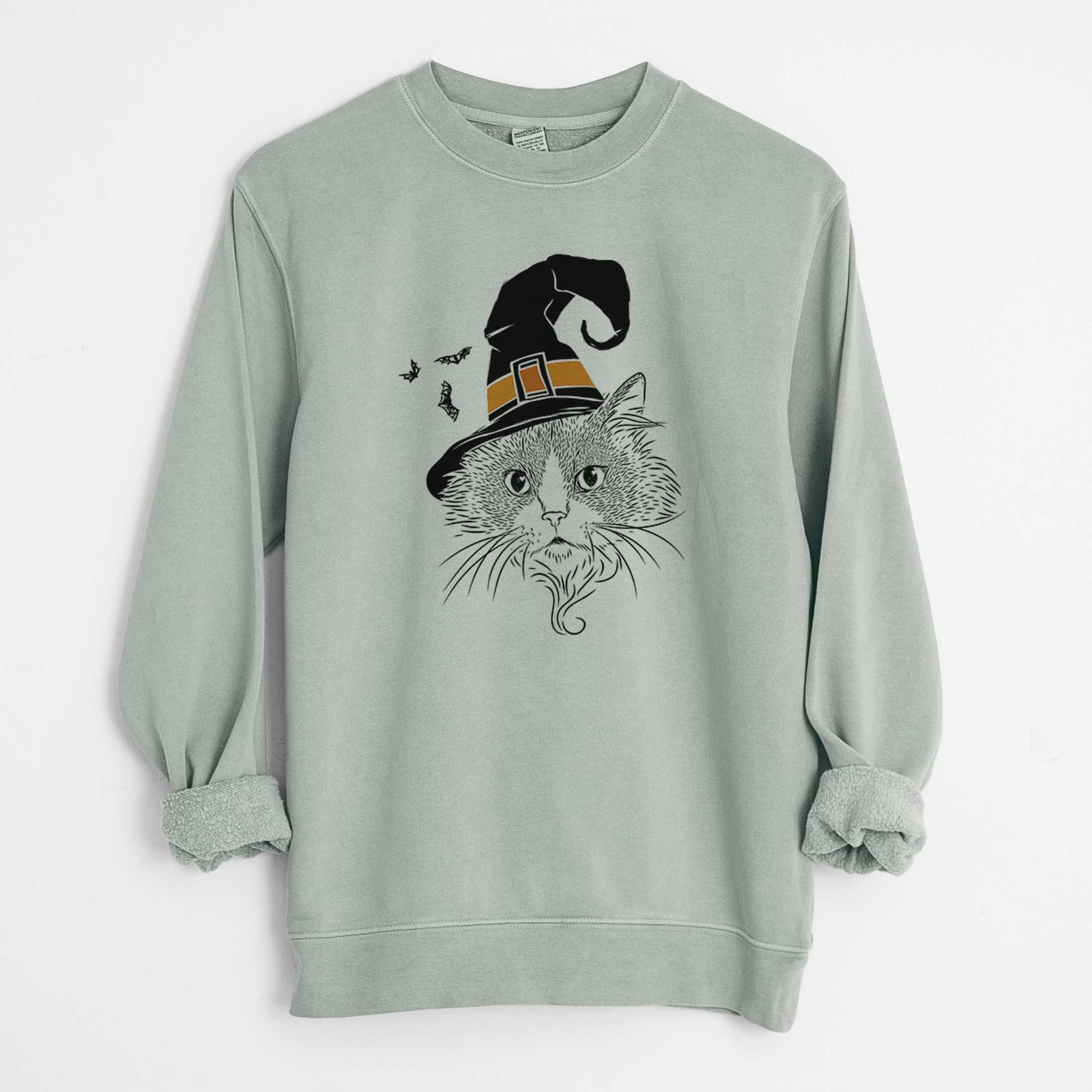 Witch Daniel the Ragdoll Cat - Unisex Pigment Dyed Crew Sweatshirt