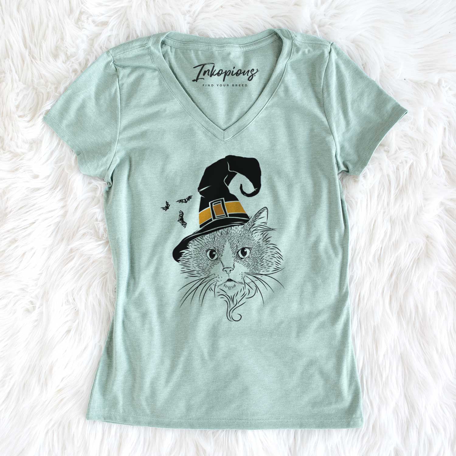 Witch Daniel the Ragdoll Cat - Women's V-neck Shirt