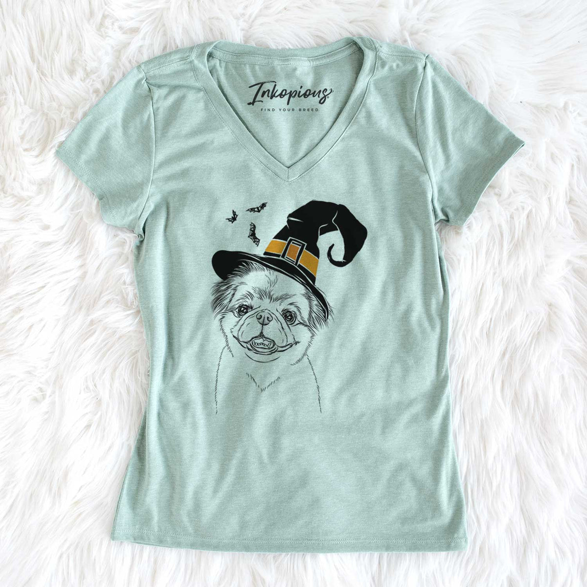 Witch Danny the Pekingese - Women's V-neck Shirt