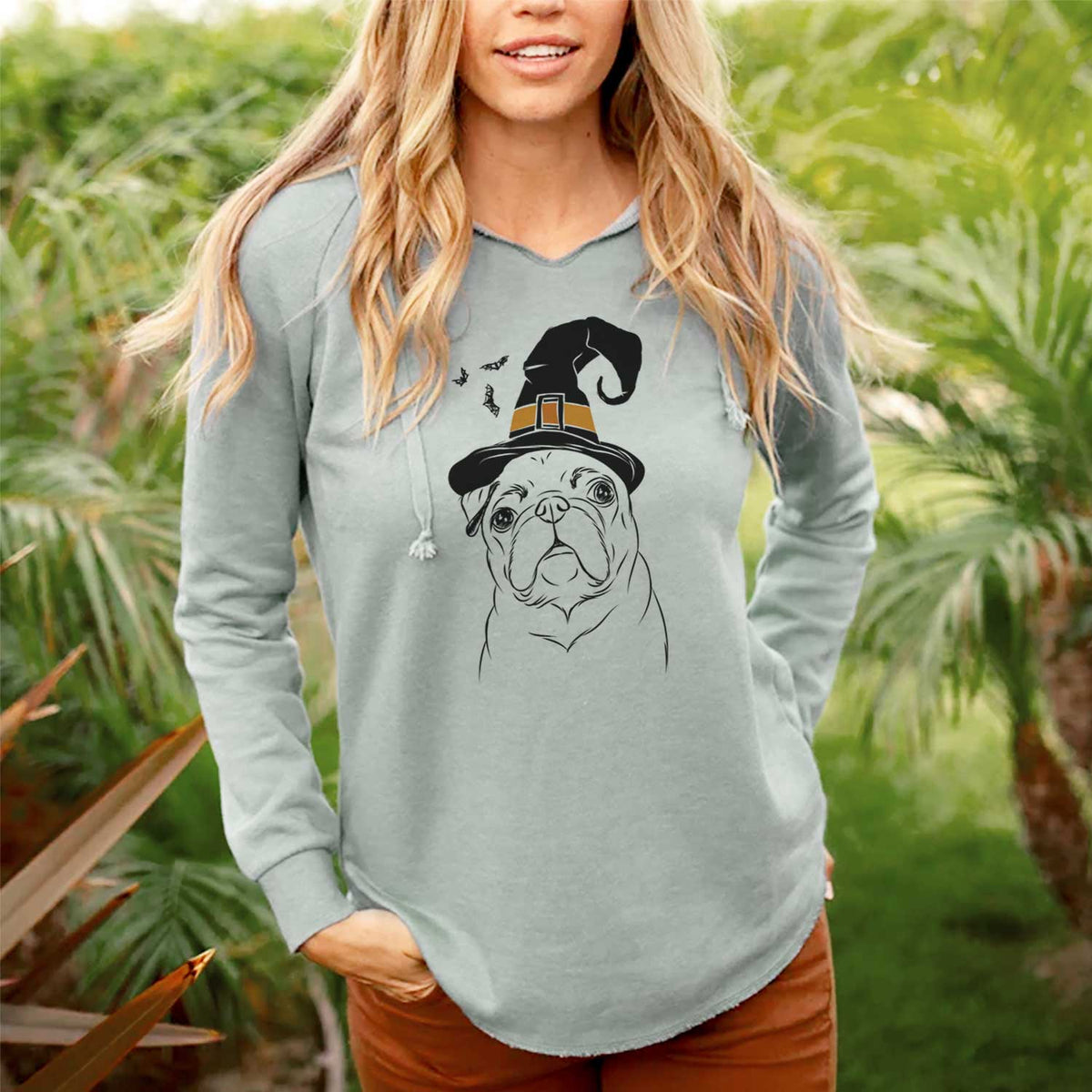 Witch Darling Chloe the Pug - Cali Wave Hooded Sweatshirt