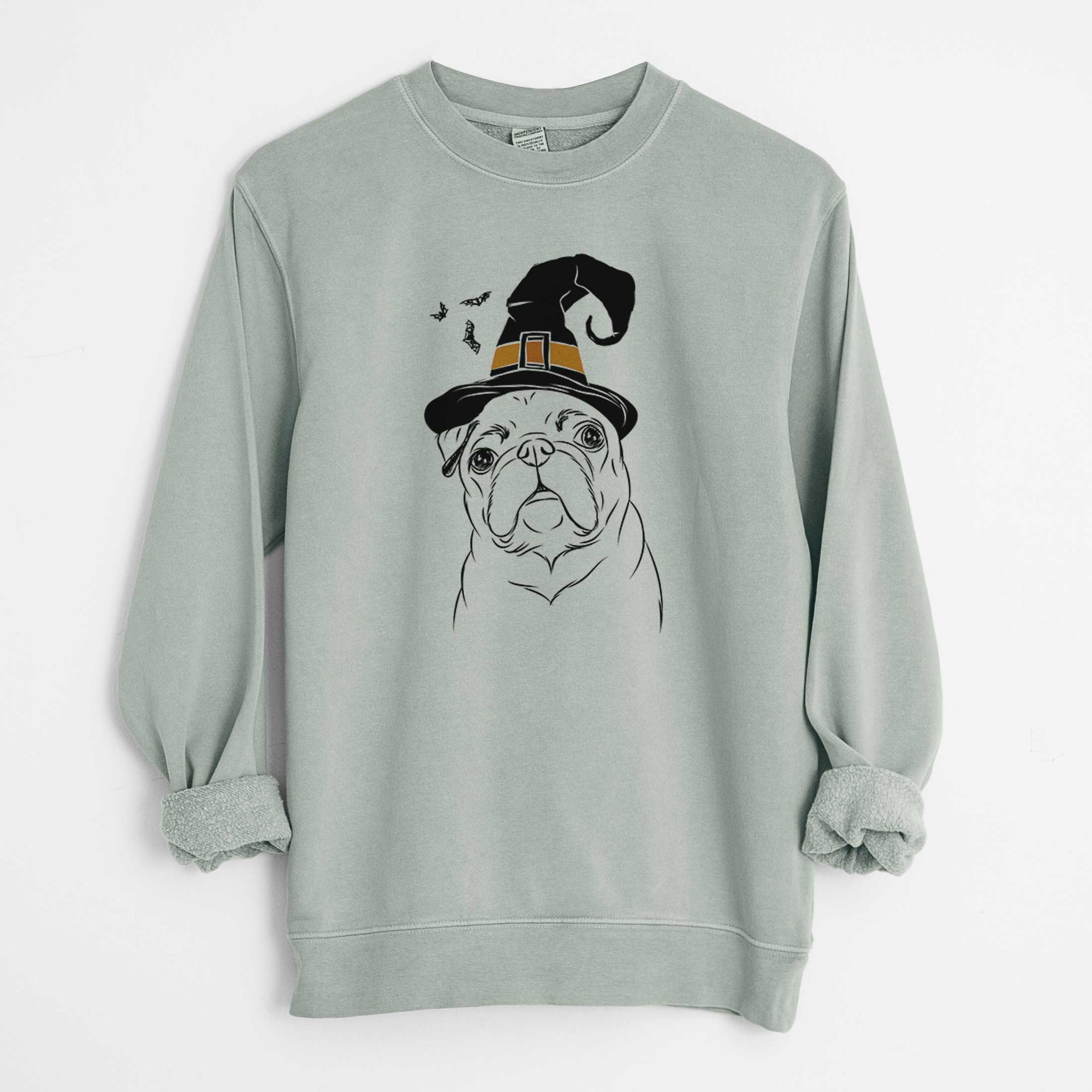 Witch Darling Chloe the Pug - Unisex Pigment Dyed Crew Sweatshirt