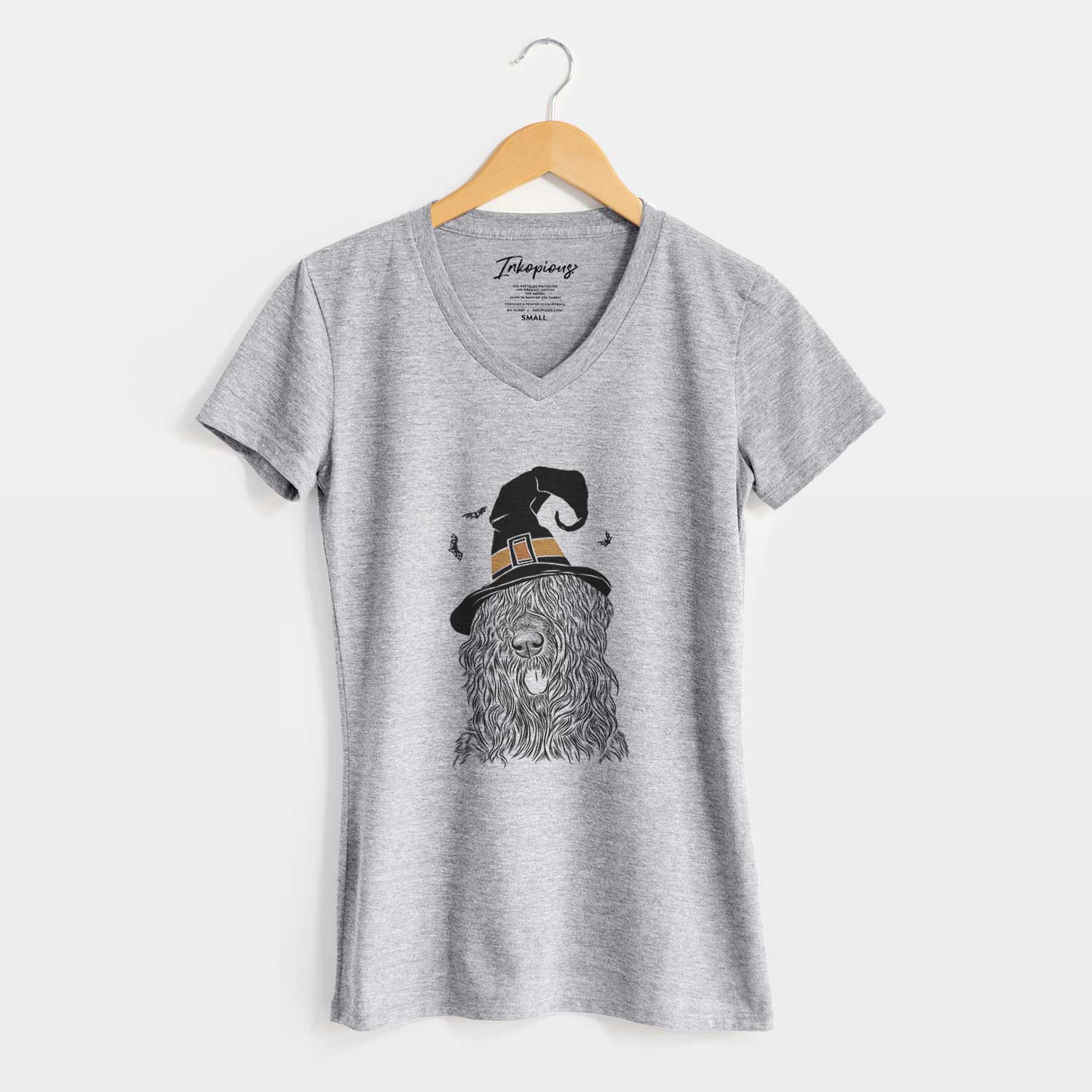 Witch Darryl the Black Russian Terrier - Women's V-neck Shirt