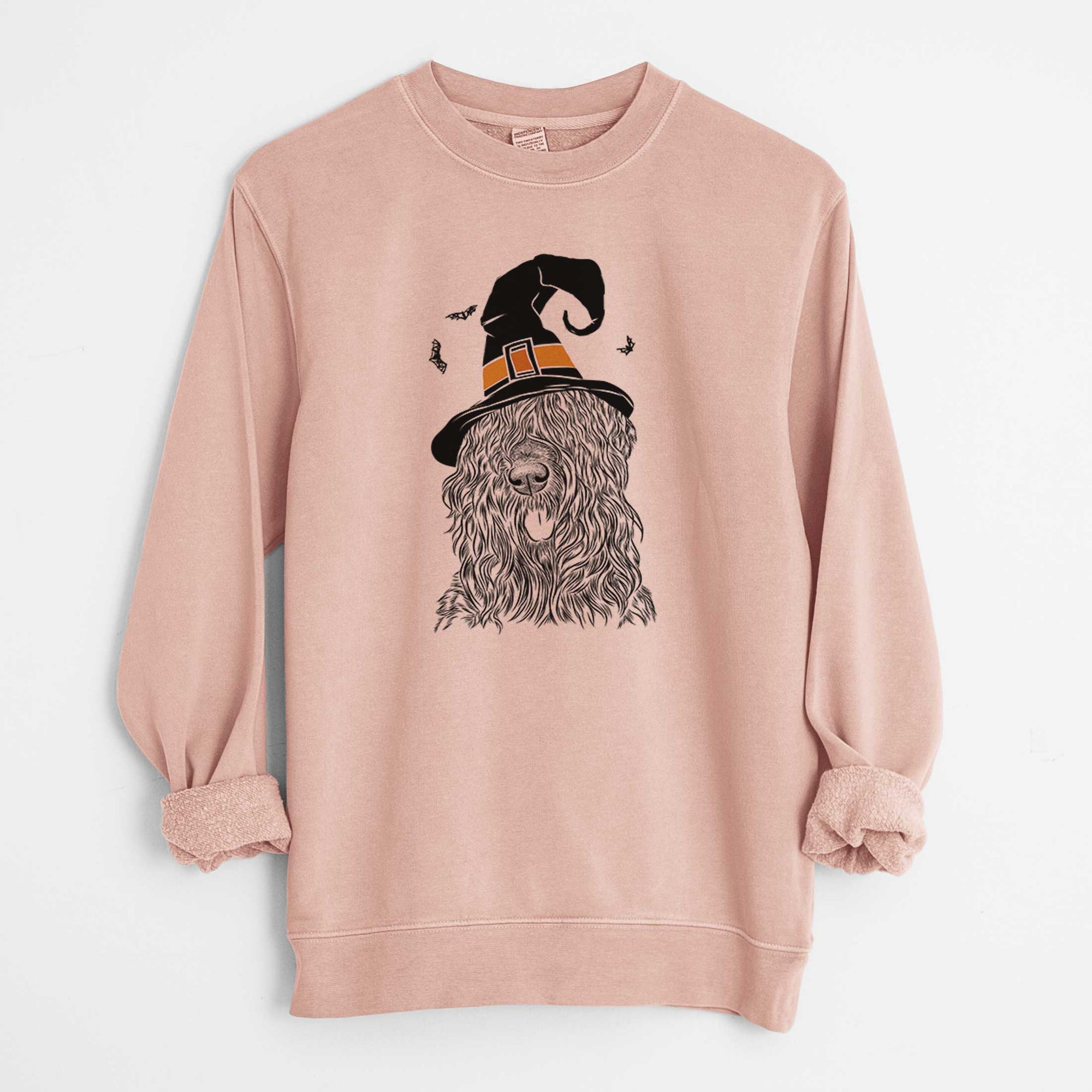 Witch Darryl the Black Russian Terrier - Unisex Pigment Dyed Crew Sweatshirt