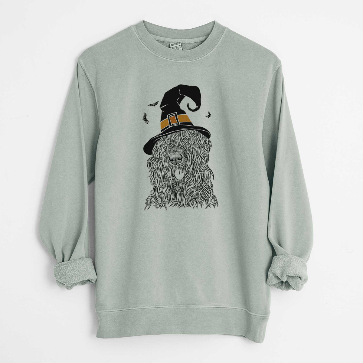 Witch Darryl the Black Russian Terrier - Unisex Pigment Dyed Crew Sweatshirt