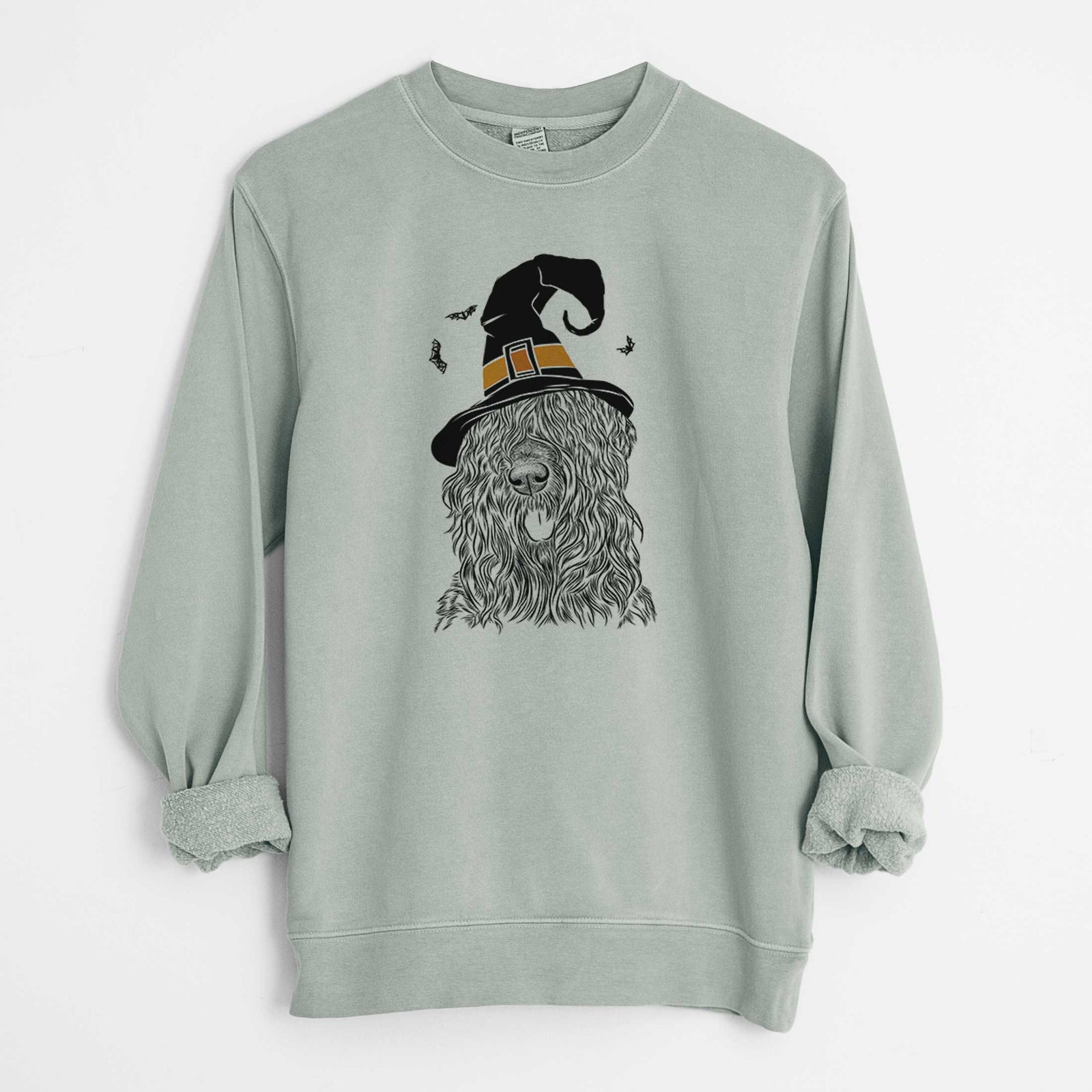 Witch Darryl the Black Russian Terrier - Unisex Pigment Dyed Crew Sweatshirt