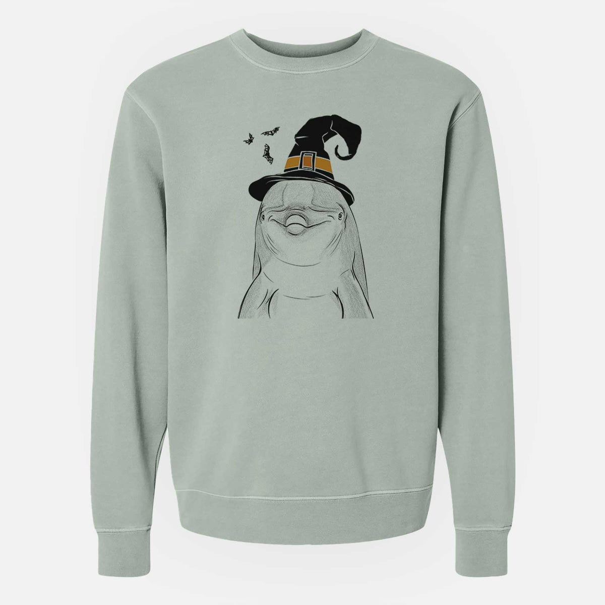 Witch Dave the Dolphin - Unisex Pigment Dyed Crew Sweatshirt