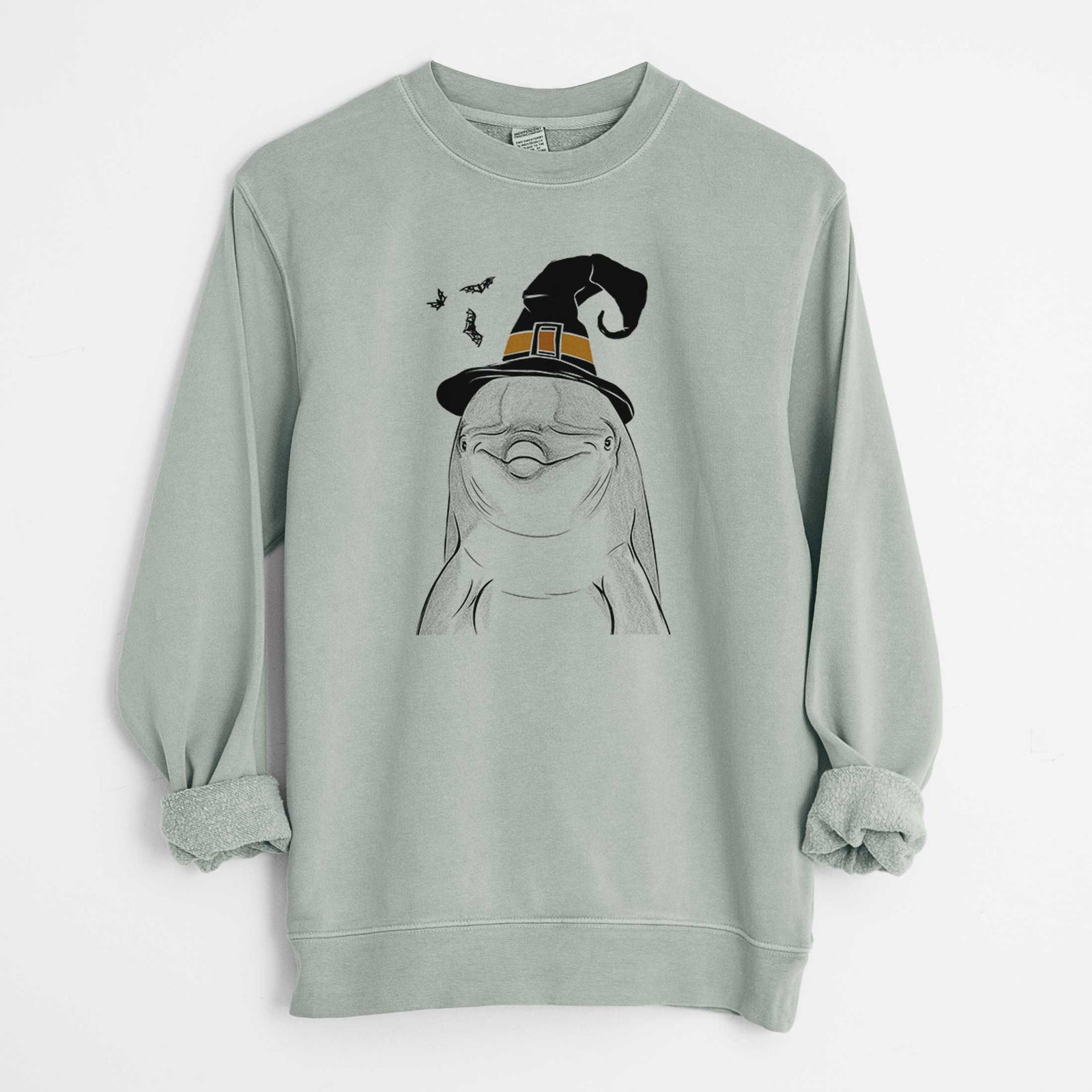 Witch Dave the Dolphin - Unisex Pigment Dyed Crew Sweatshirt