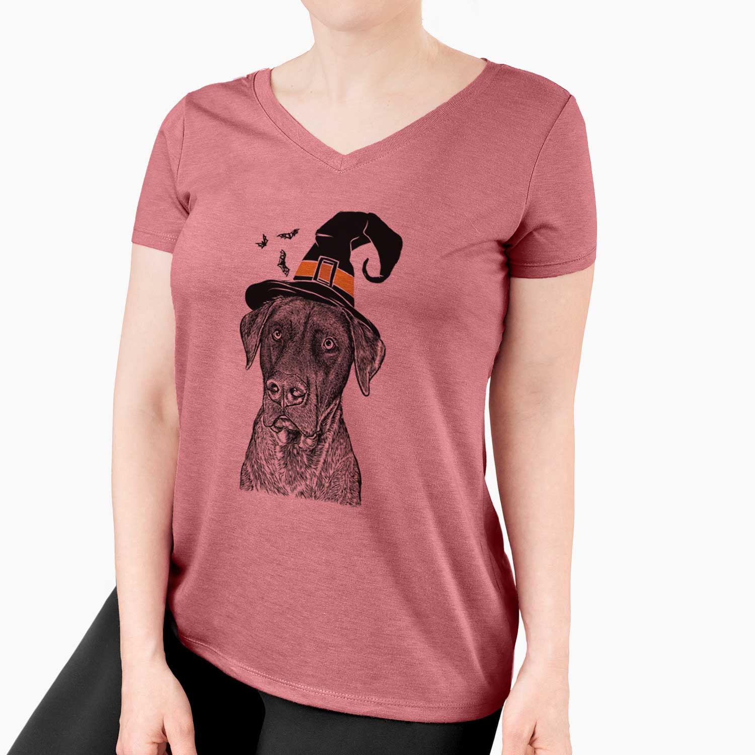 Witch David the Boxador - Women's V-neck Shirt