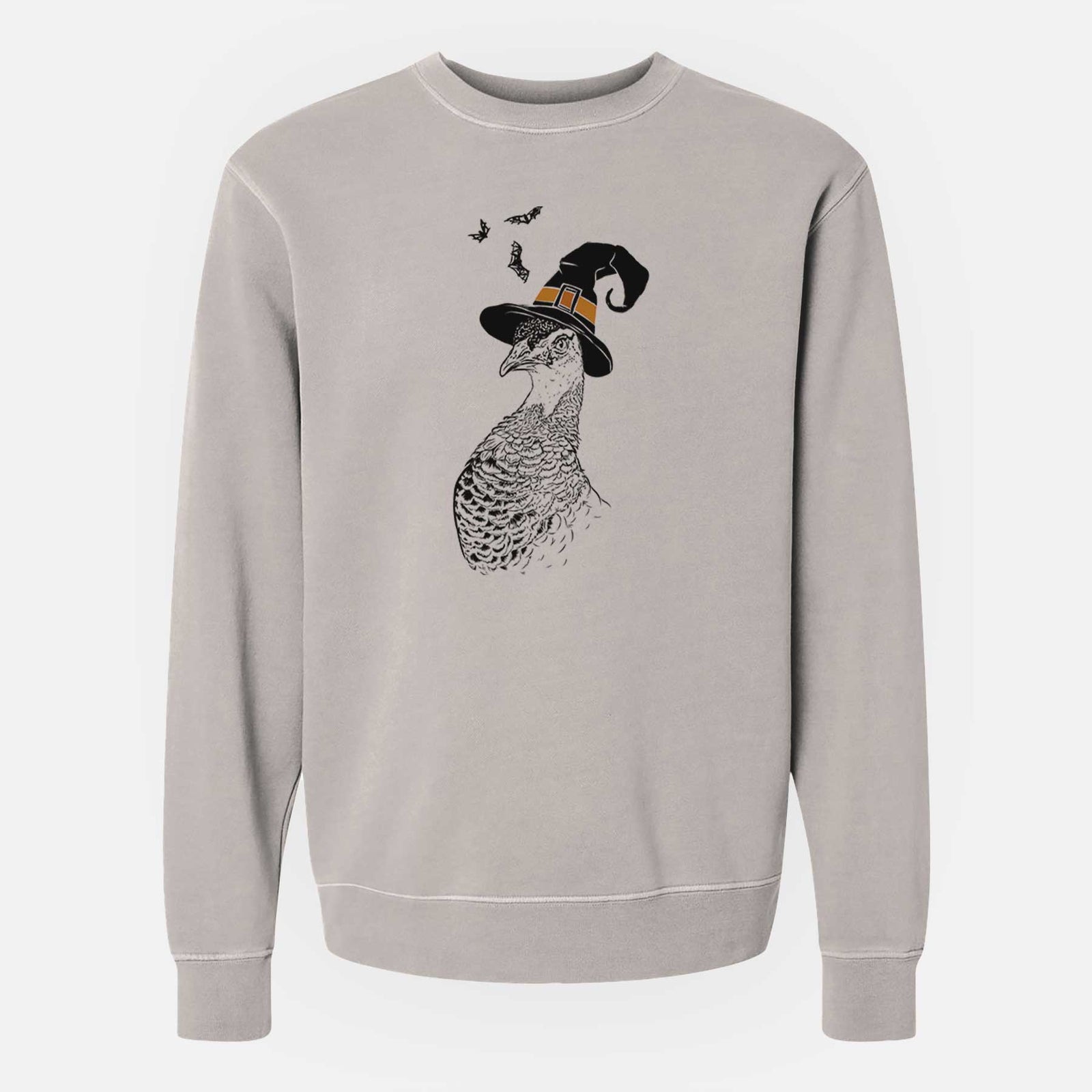 Witch Dee the Peahen - Unisex Pigment Dyed Crew Sweatshirt