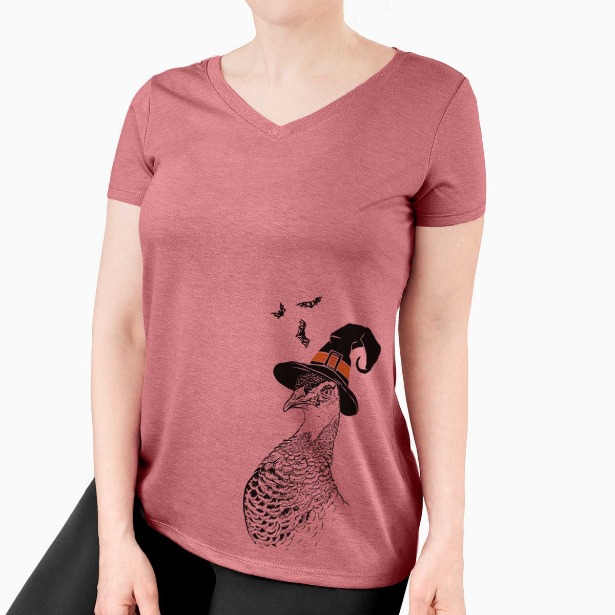 Witch Dee the Peahen - Women's V-neck Shirt