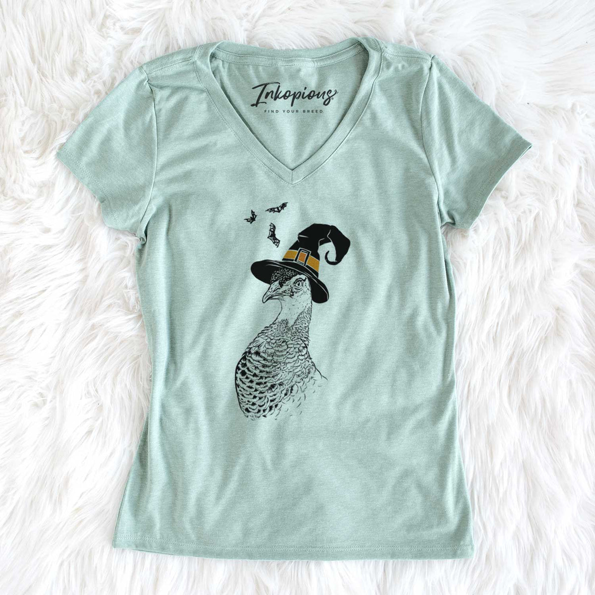 Witch Dee the Peahen - Women's V-neck Shirt