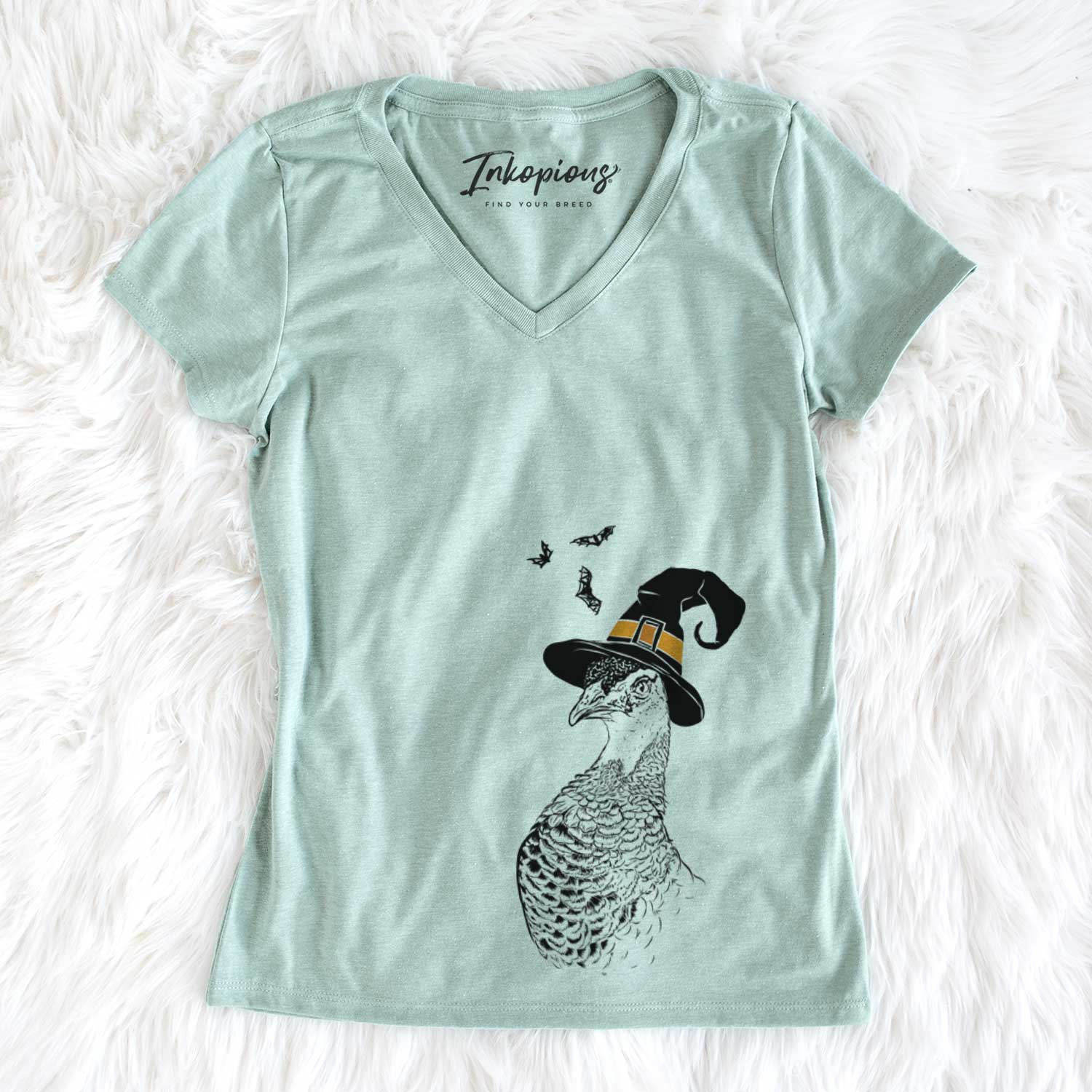 Witch Dee the Peahen - Women's V-neck Shirt