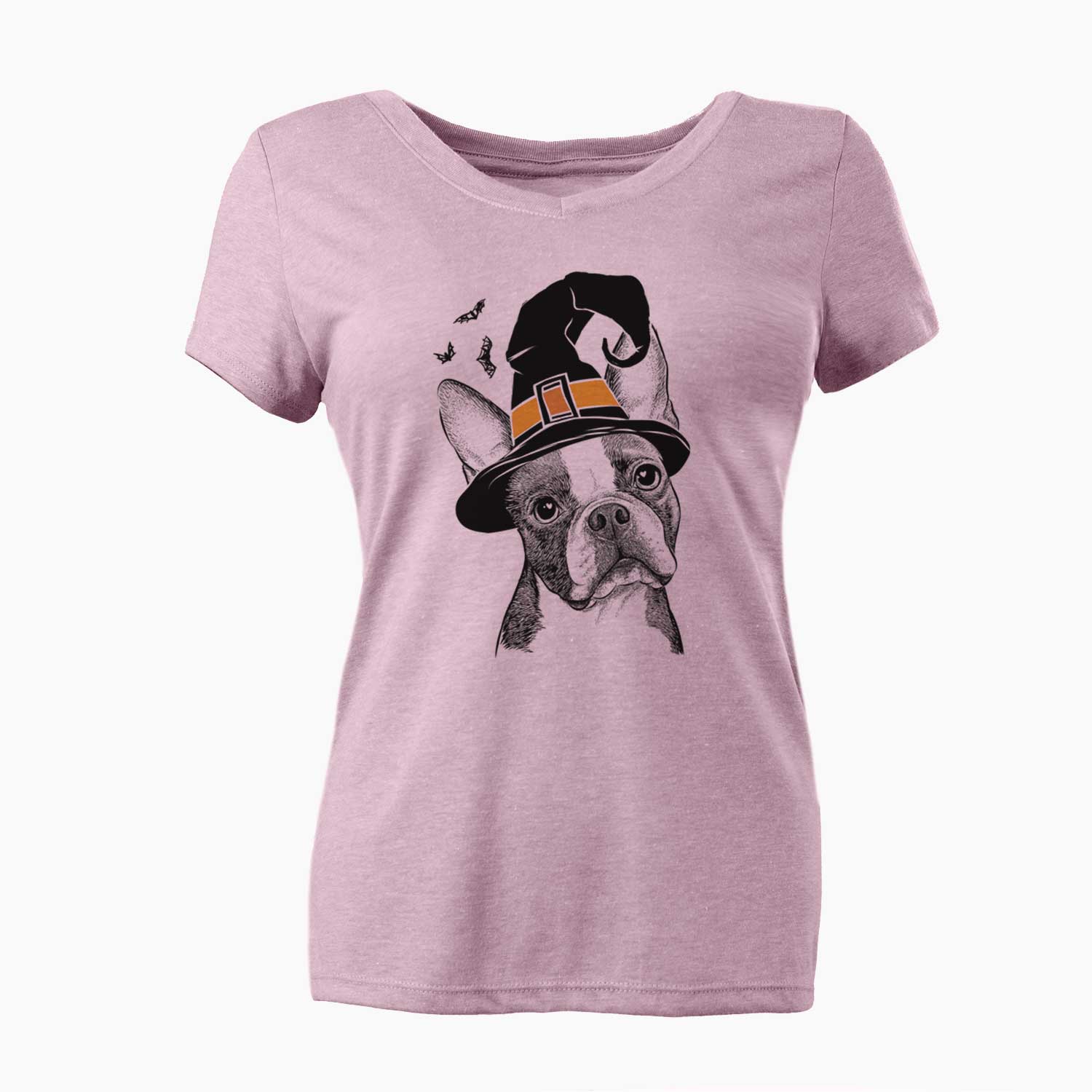 Witch Dee Dee the Boston Terrier - Women's V-neck Shirt