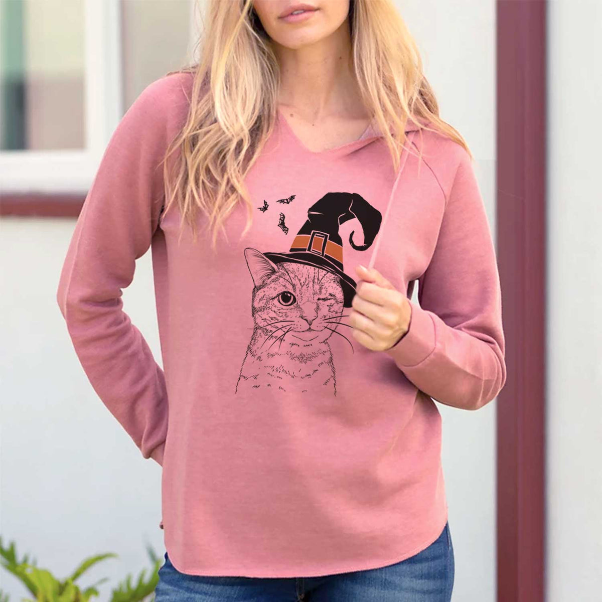 Witch Dexter the Domestic Shorthair - Cali Wave Hooded Sweatshirt