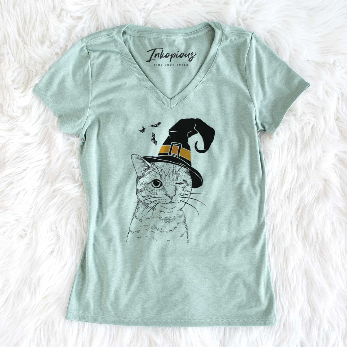Witch Dexter the Domestic Shorthair - Women's V-neck Shirt