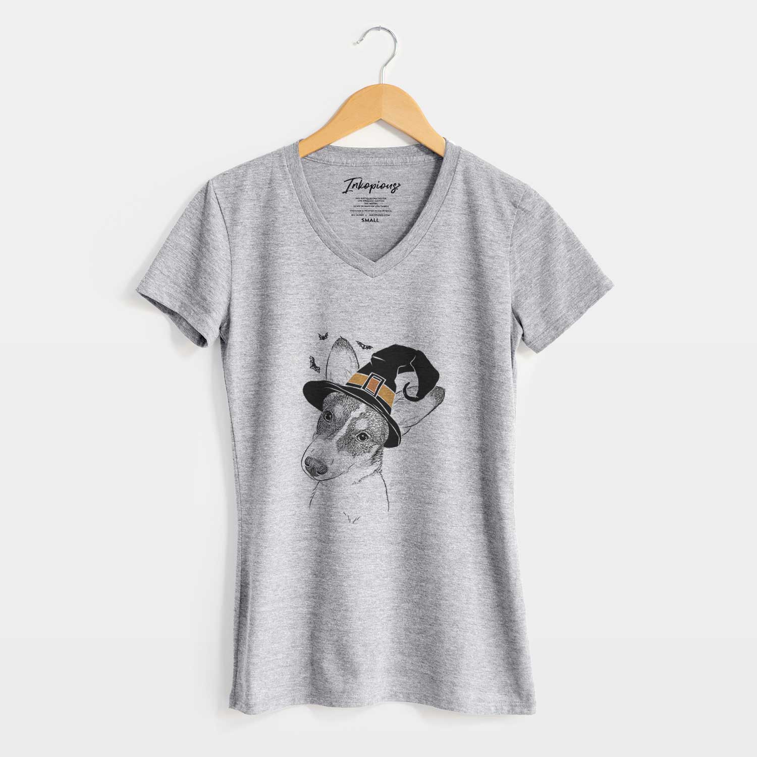 Witch Dexter the Corgi - Women's V-neck Shirt