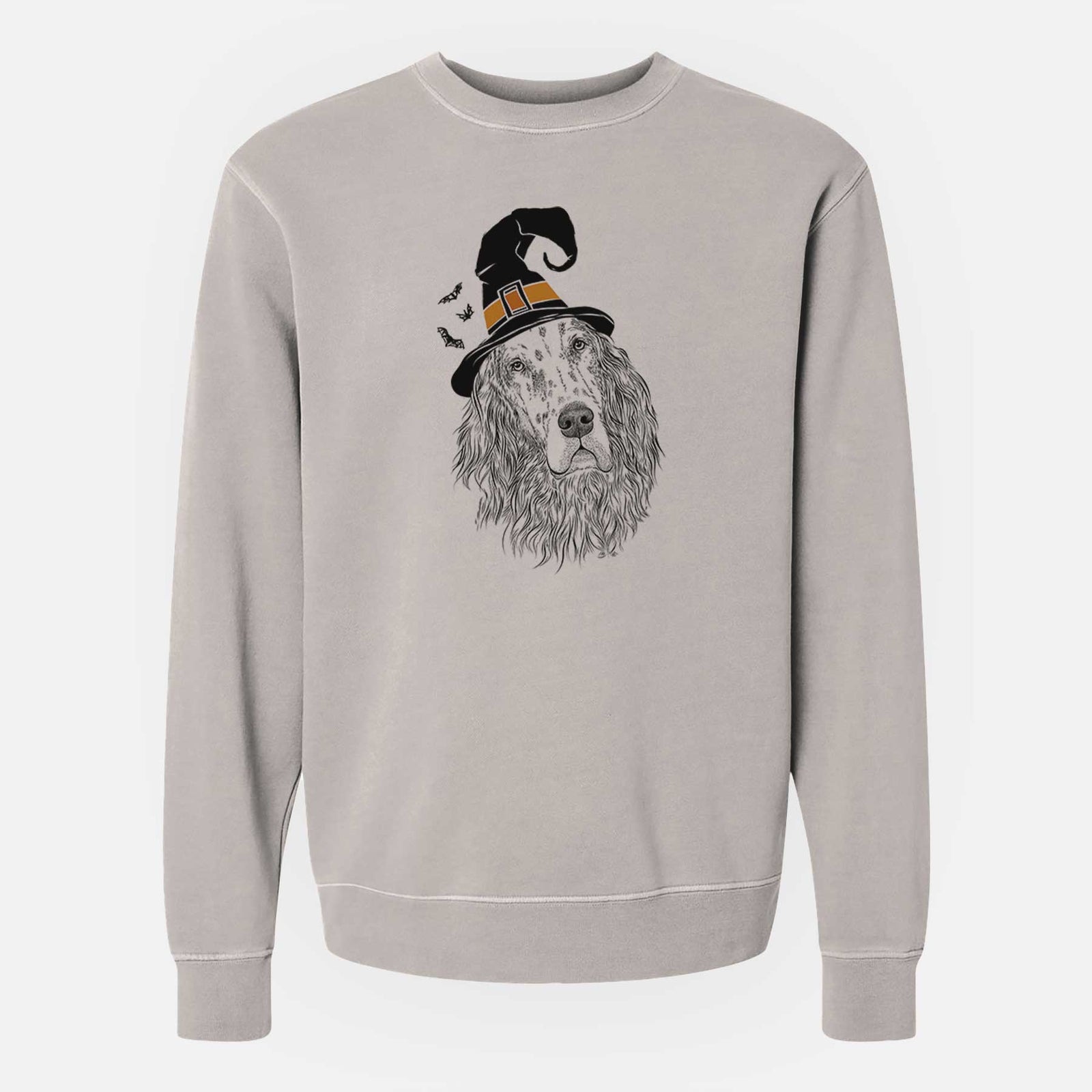 Witch Dexter the English Setter - Unisex Pigment Dyed Crew Sweatshirt