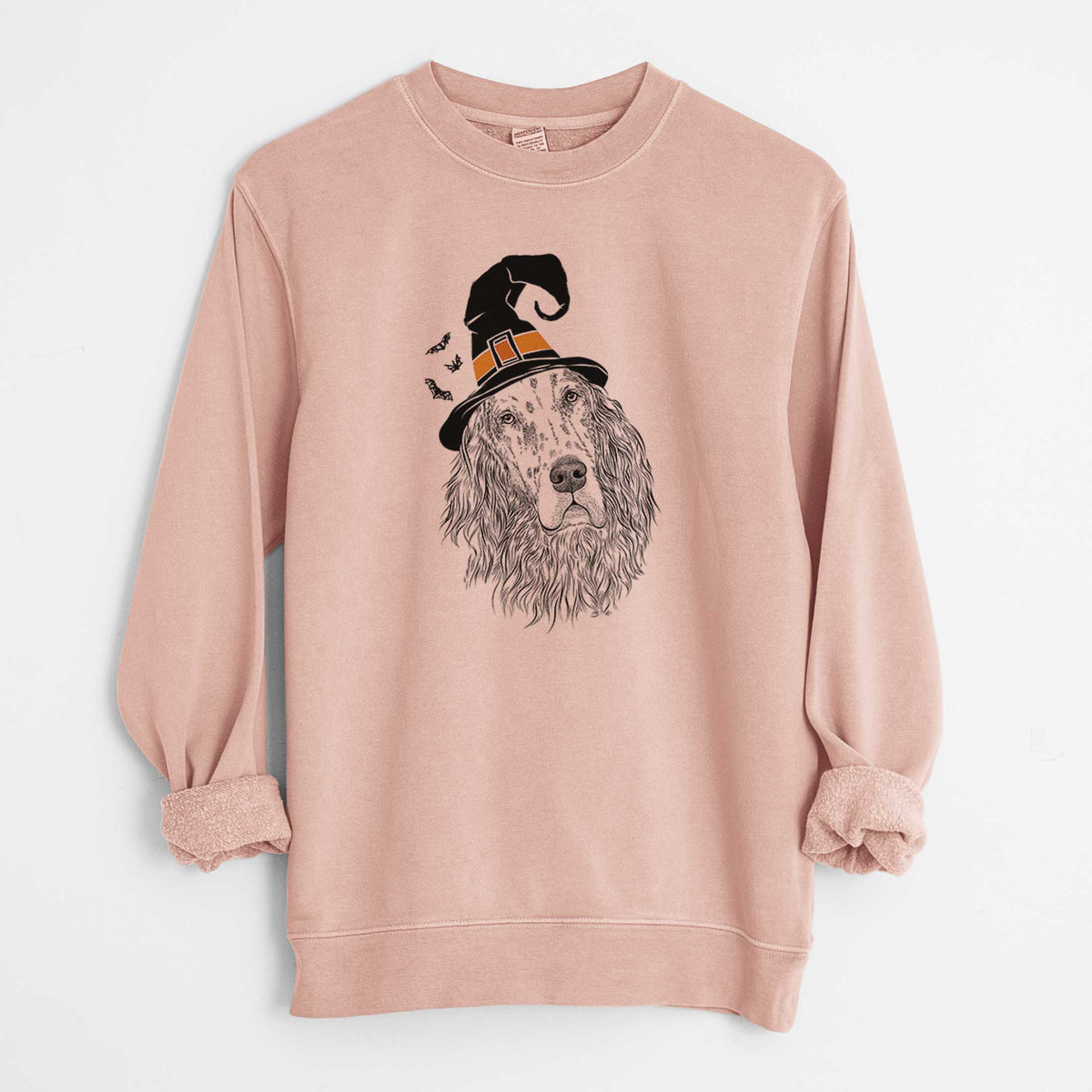 Witch Dexter the English Setter - Unisex Pigment Dyed Crew Sweatshirt