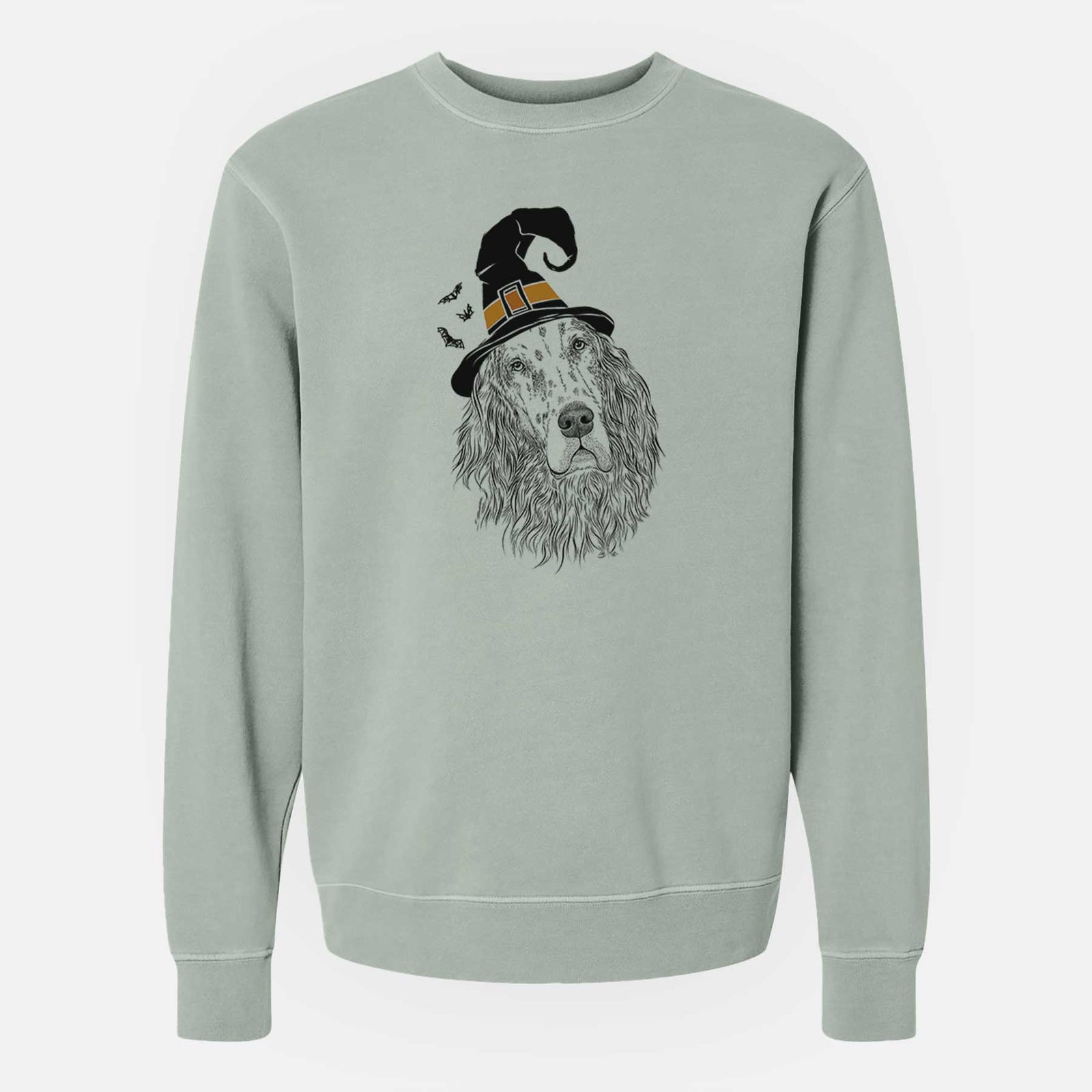 Witch Dexter the English Setter - Unisex Pigment Dyed Crew Sweatshirt