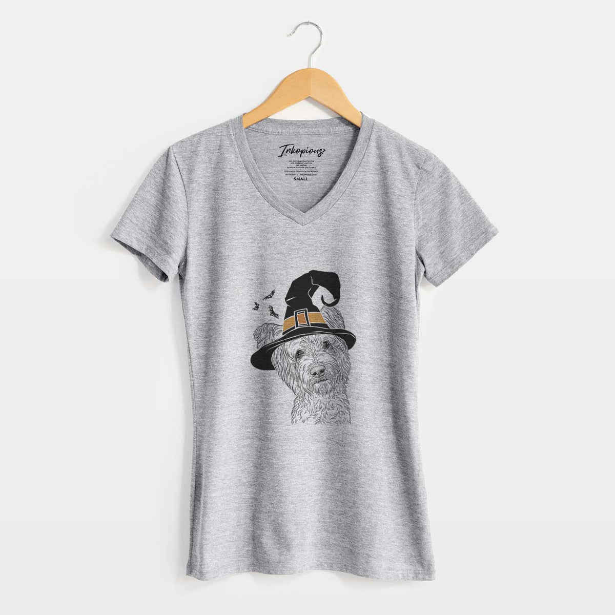 Witch Dexter the Terrier Mix - Women's V-neck Shirt