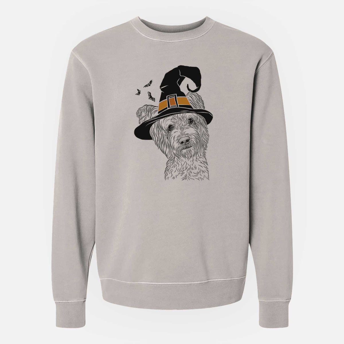 Witch Dexter the Terrier Mix - Unisex Pigment Dyed Crew Sweatshirt