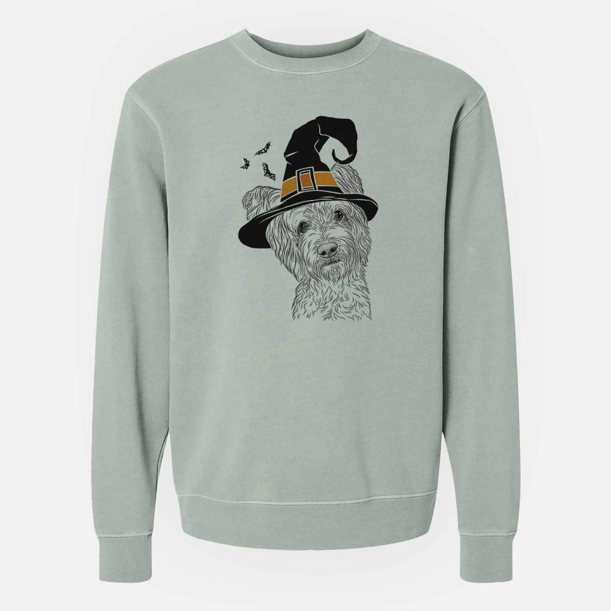Witch Dexter the Terrier Mix - Unisex Pigment Dyed Crew Sweatshirt