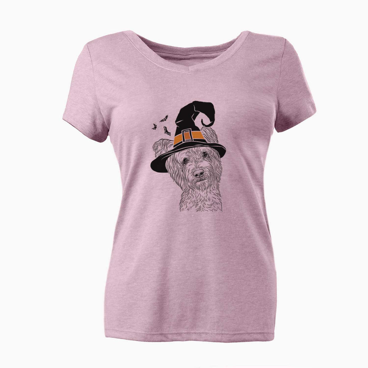 Witch Dexter the Terrier Mix - Women's V-neck Shirt