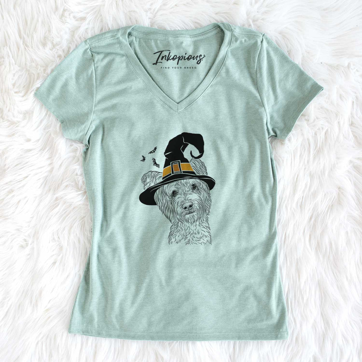 Witch Dexter the Terrier Mix - Women's V-neck Shirt