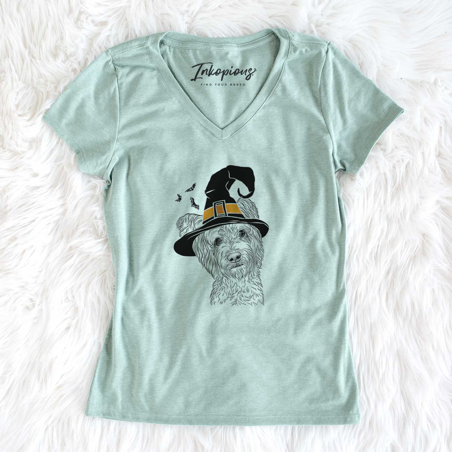 Witch Dexter the Terrier Mix - Women's V-neck Shirt