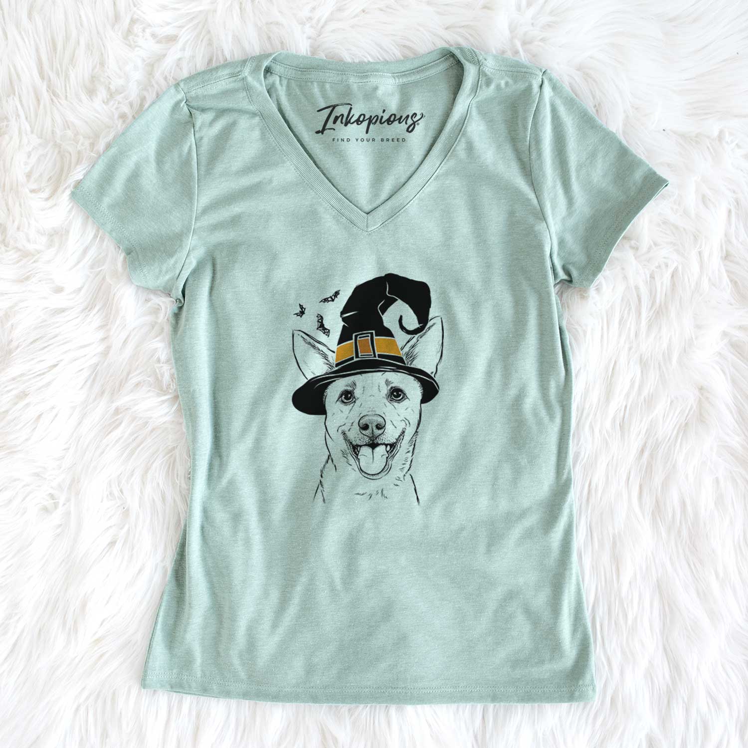 Witch Dinghy the Mixed Breed - Women's V-neck Shirt