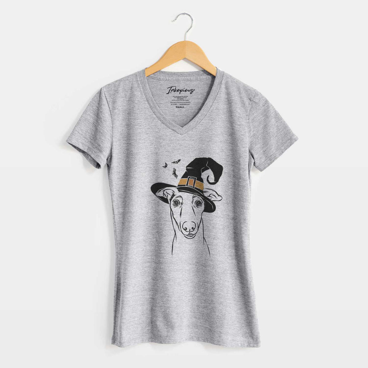 Witch Diva the Greyhound - Women's V-neck Shirt