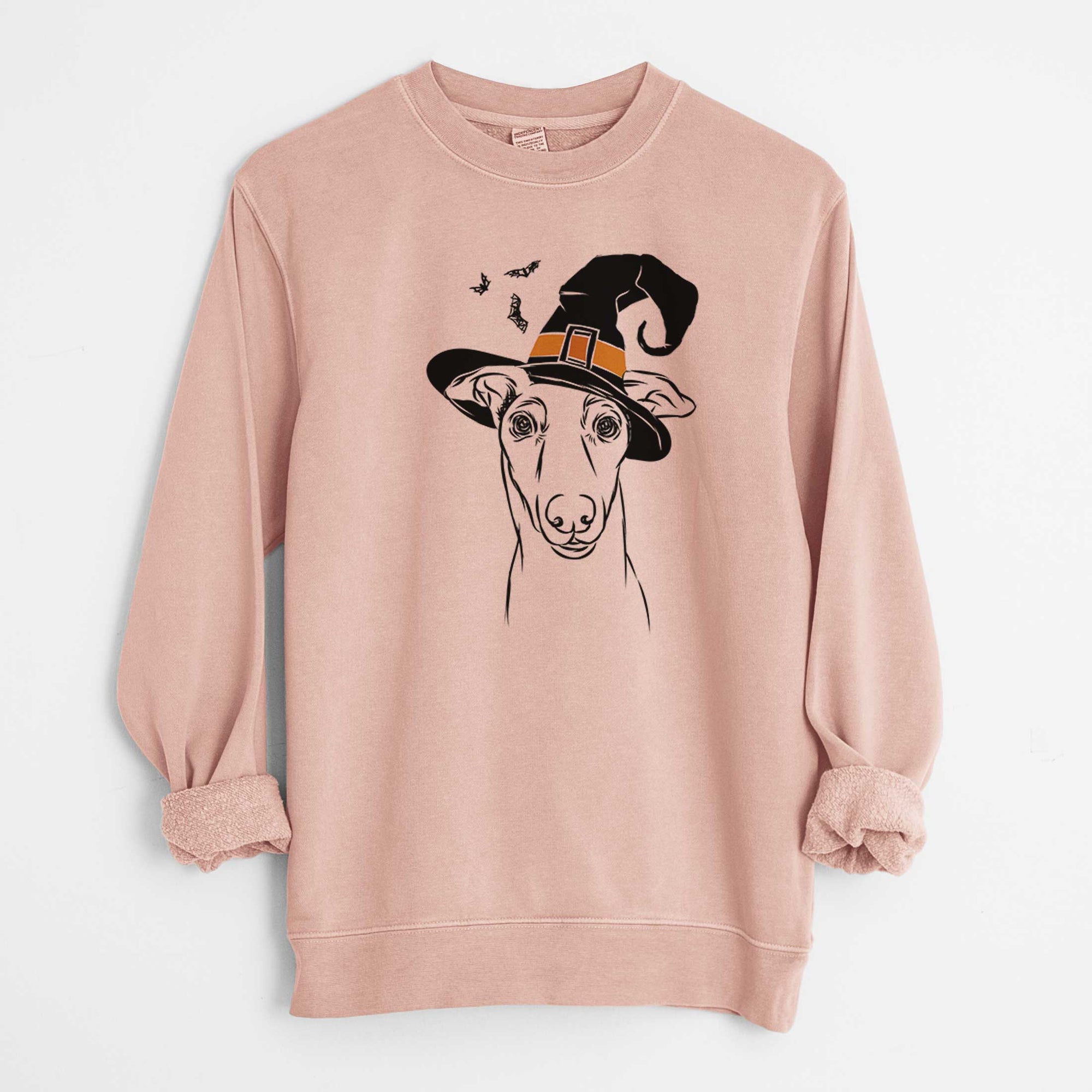 Witch Diva the Greyhound - Unisex Pigment Dyed Crew Sweatshirt