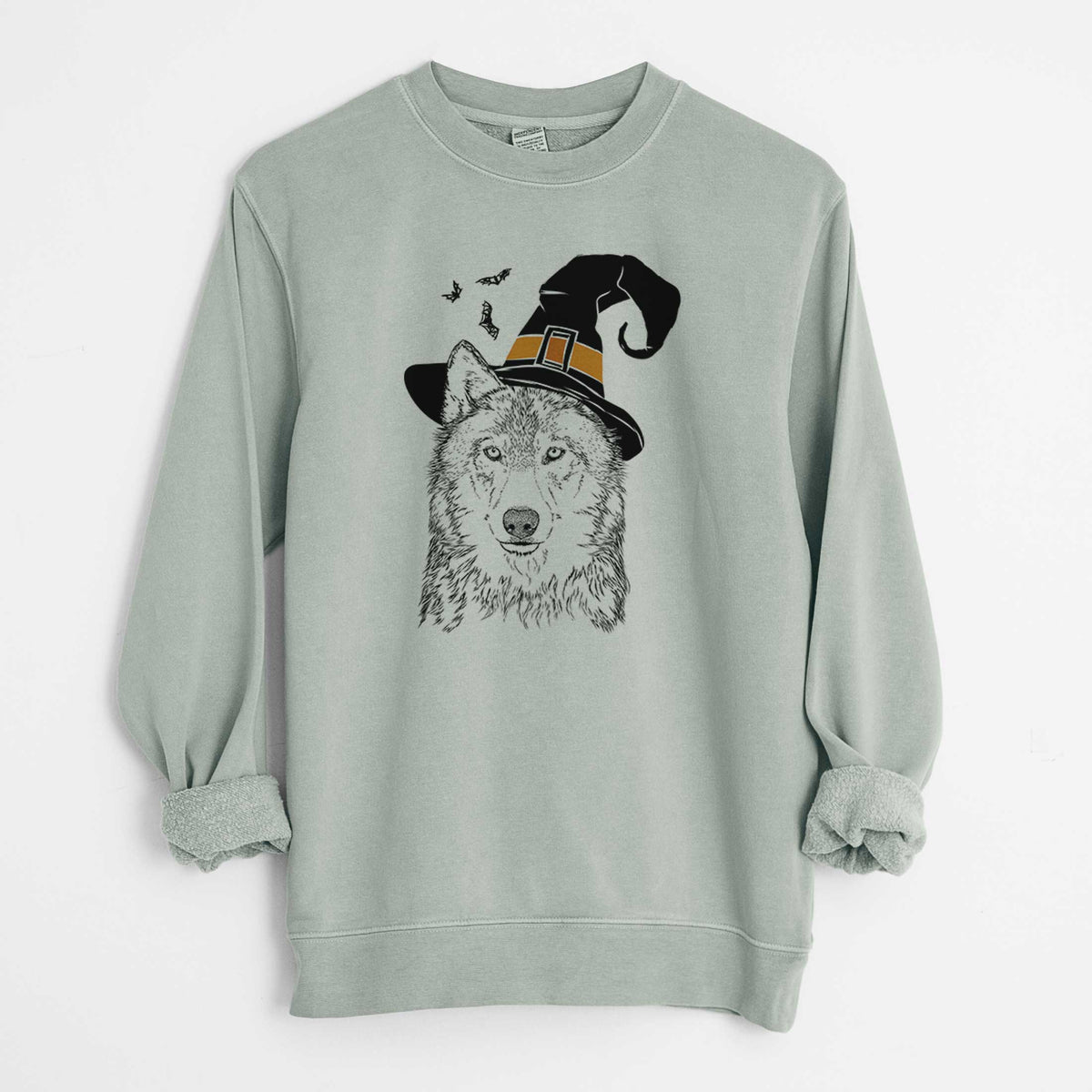 Witch Django the Grey Wolf - Unisex Pigment Dyed Crew Sweatshirt