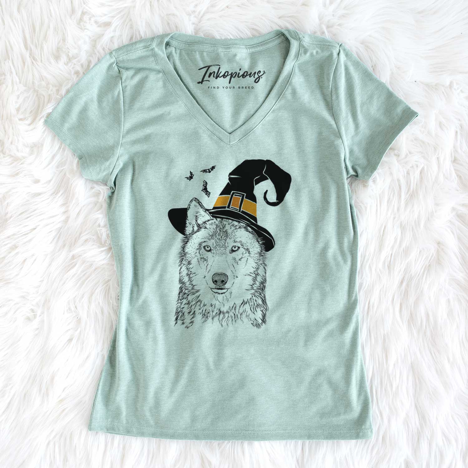 Witch Django the Grey Wolf - Women's V-neck Shirt