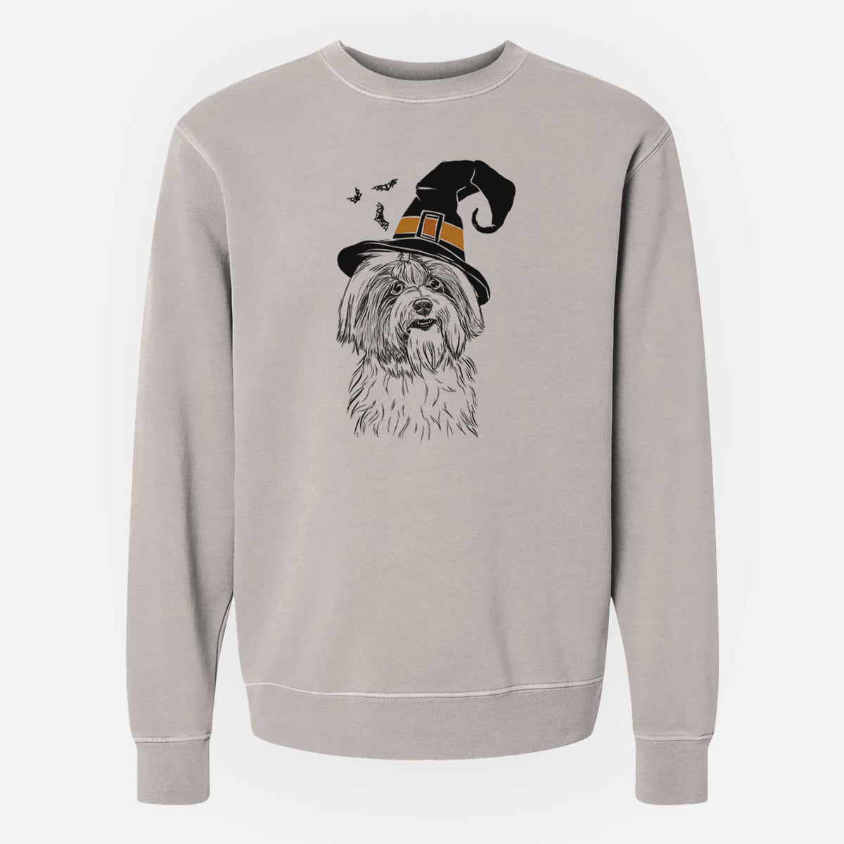 Witch Dooley the Havanese - Unisex Pigment Dyed Crew Sweatshirt