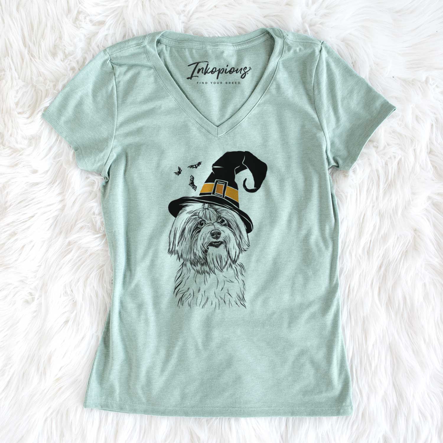 Witch Dooley the Havanese - Women's V-neck Shirt